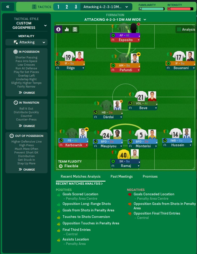 4-2-3-1 DM Wide tactic