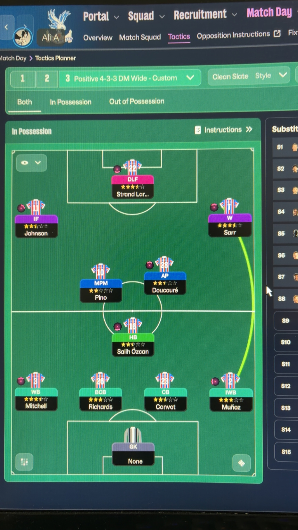 4-3-3 DM Wide tactic