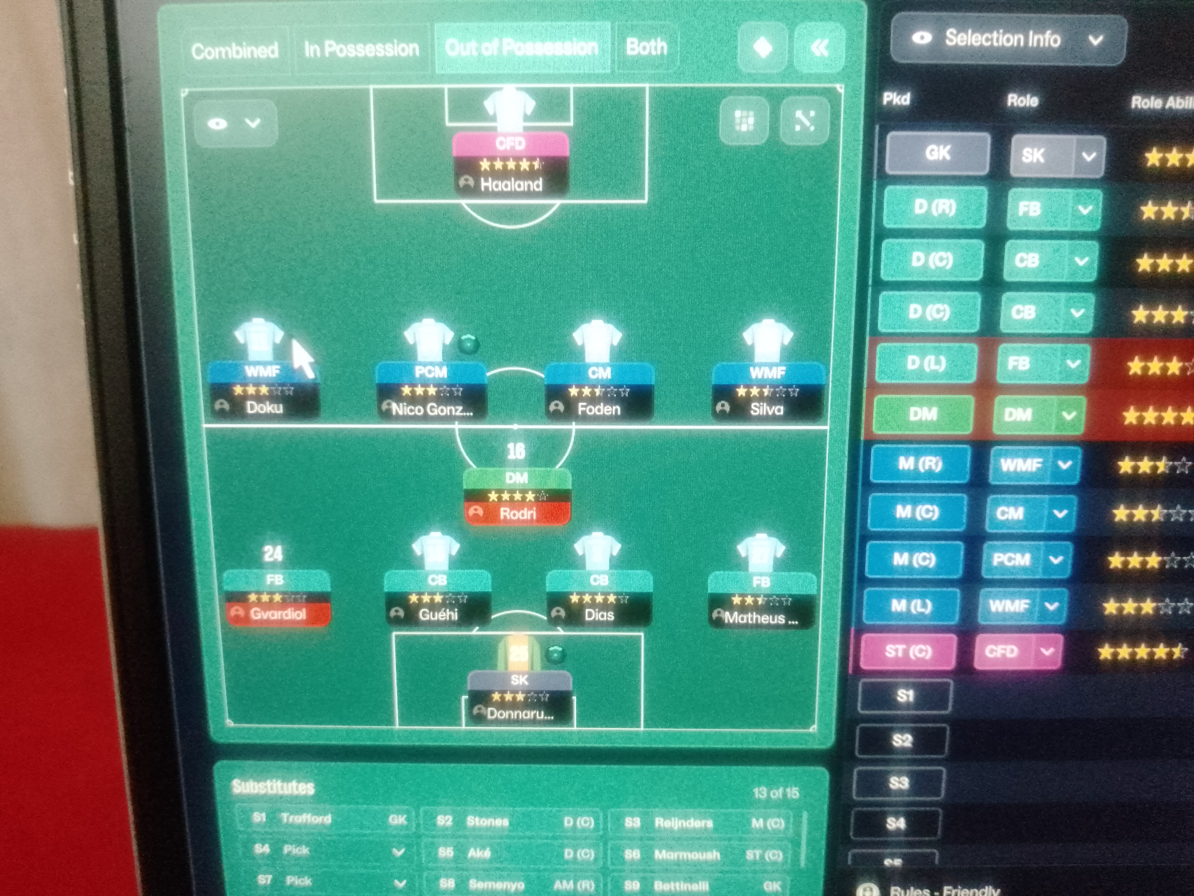 4-2-3-1 Wide tactic screenshot