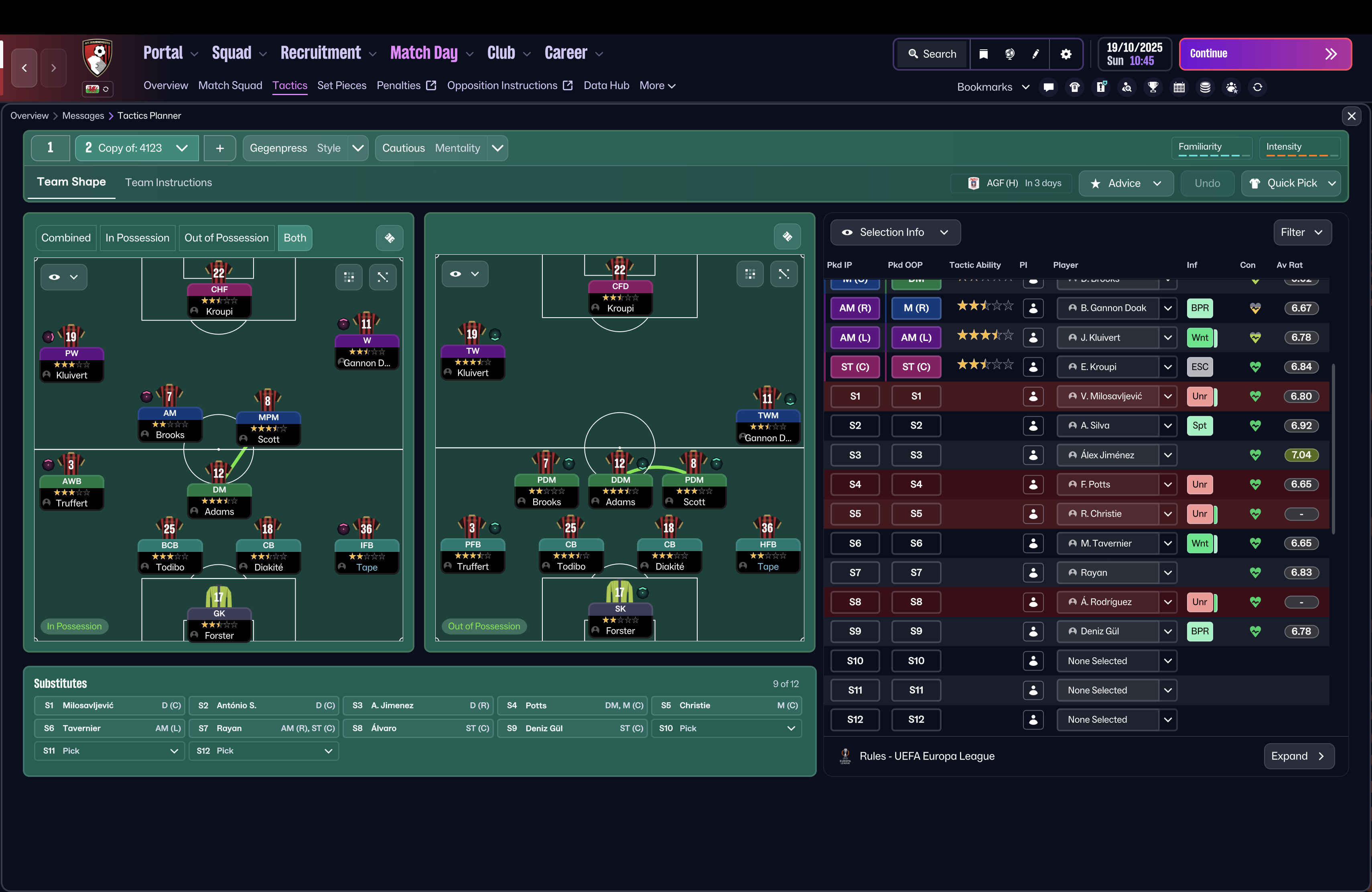 4-2-3-1 tactic screenshot