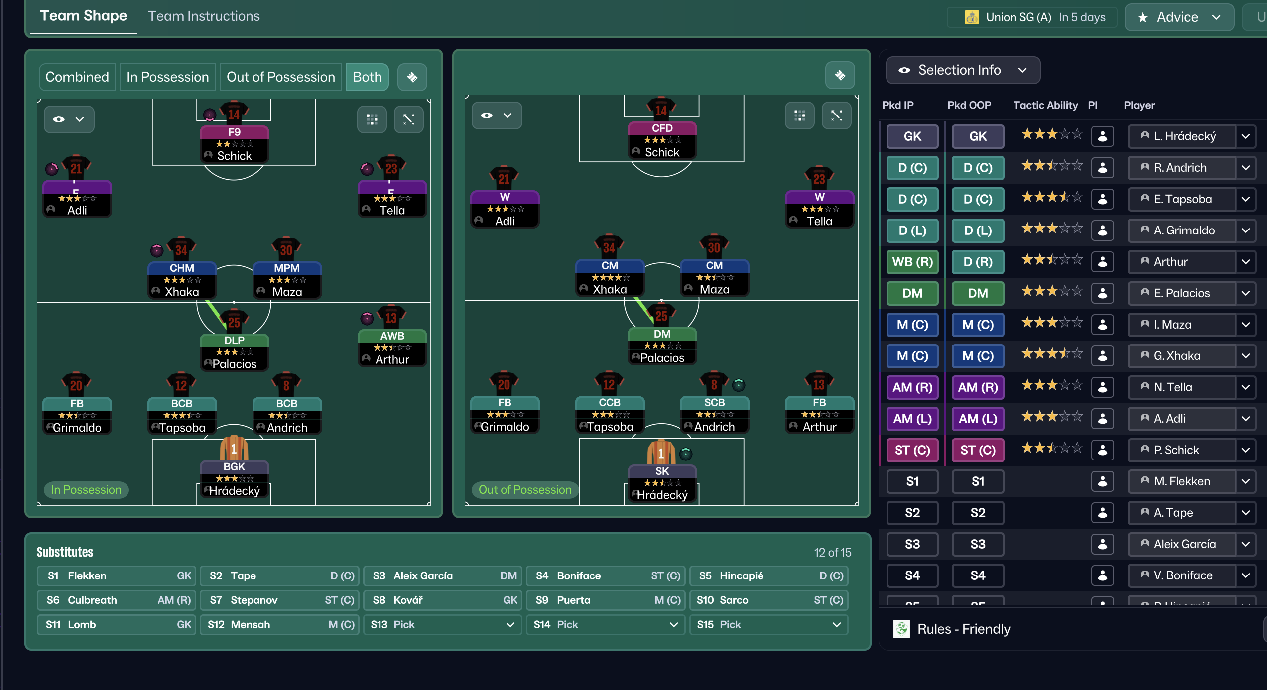 4-3-3 tactic screenshot