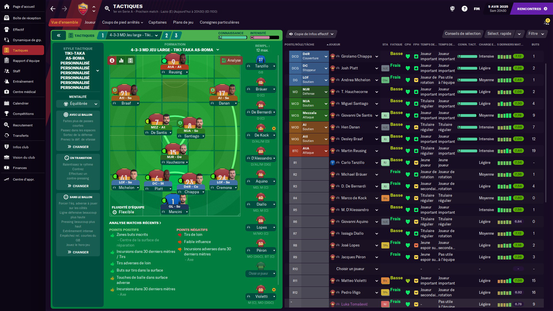 4-3-3 MD tactic screenshot