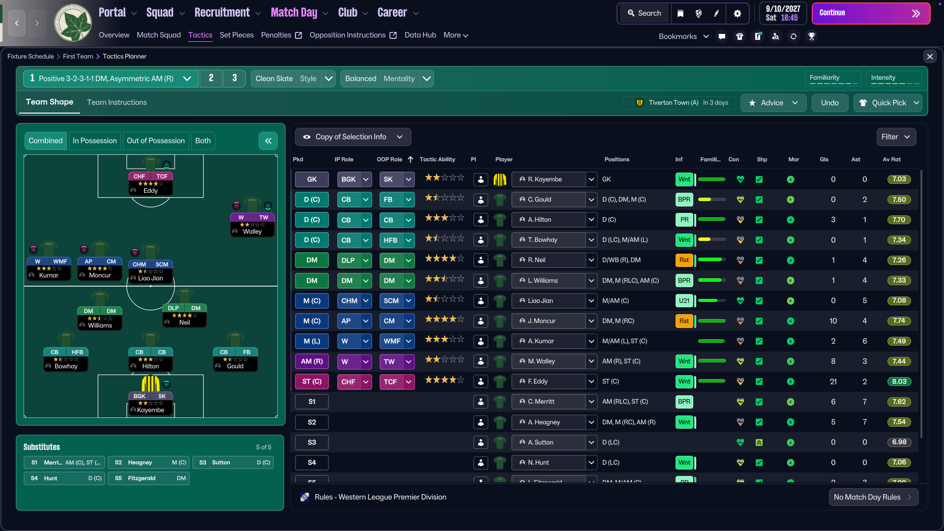 3-2-3-1 DM, Asymmetric AM (R) tactic screenshot