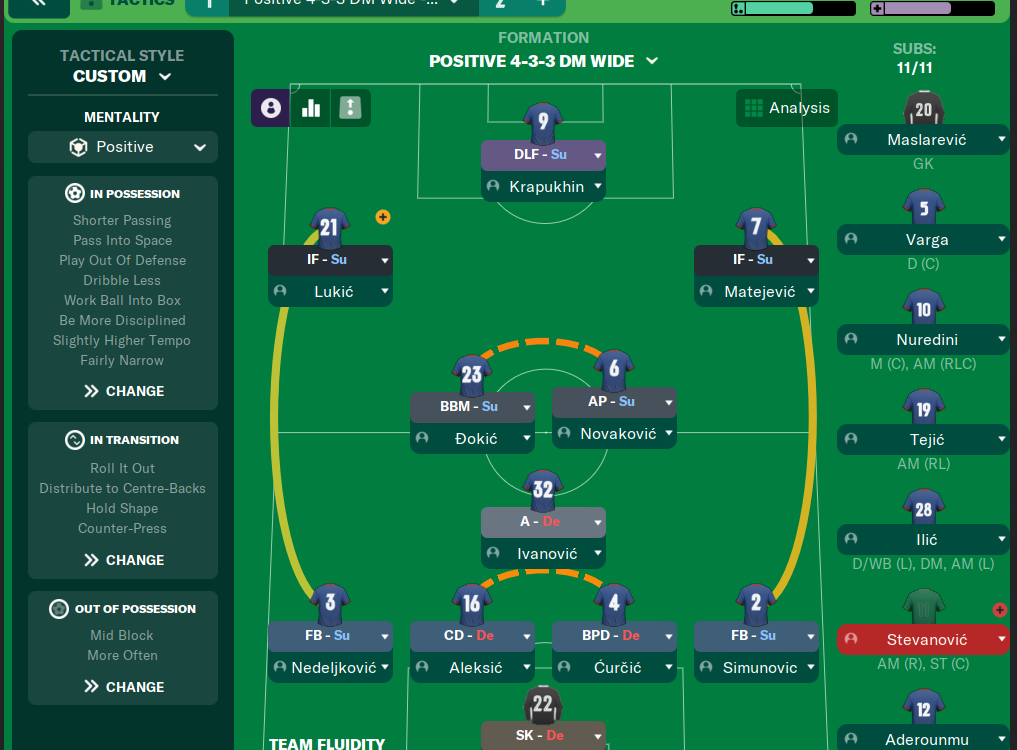 4-3-3 DM Wide tactic