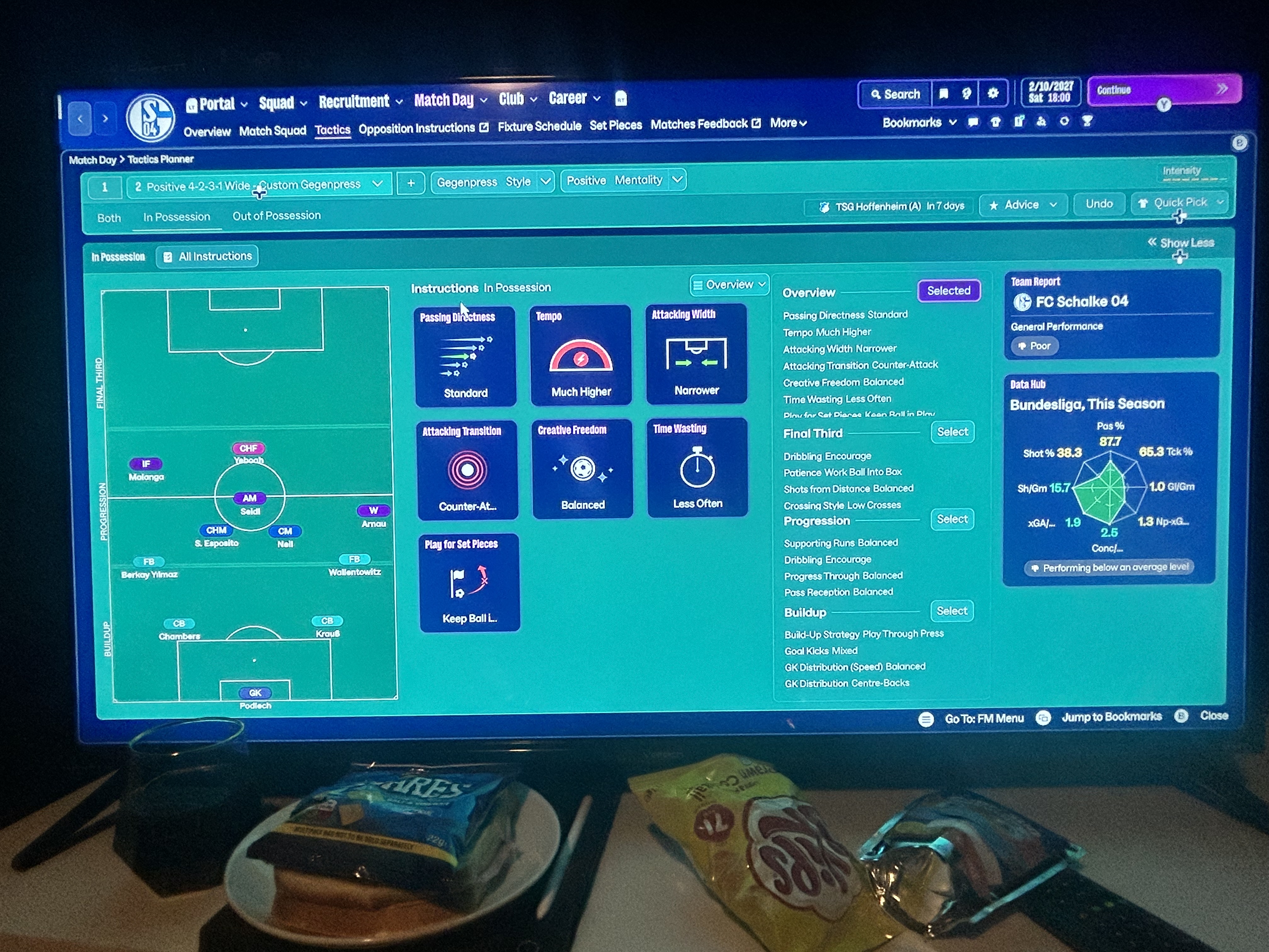 4-2-3-1 Wide tactic
