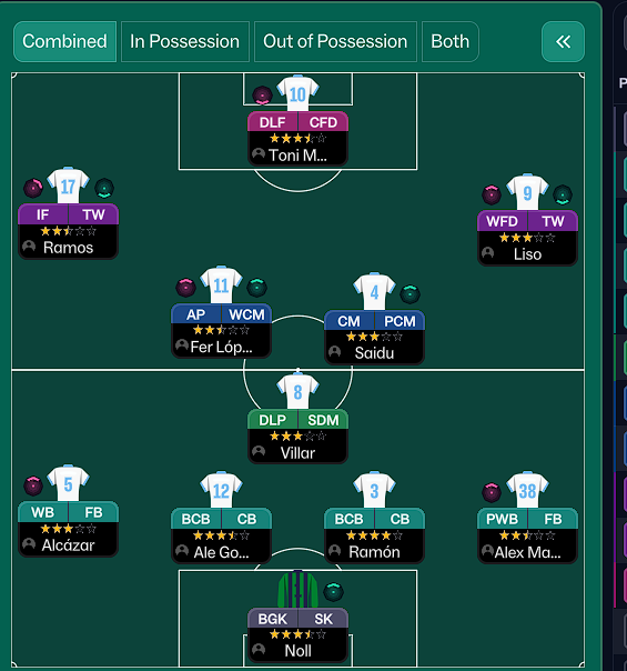 4-2-3-1 Wide tactic screenshot
