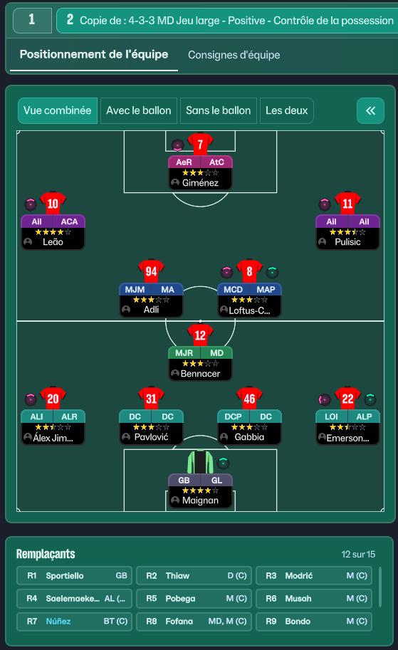 4-3-3 Wide tactic