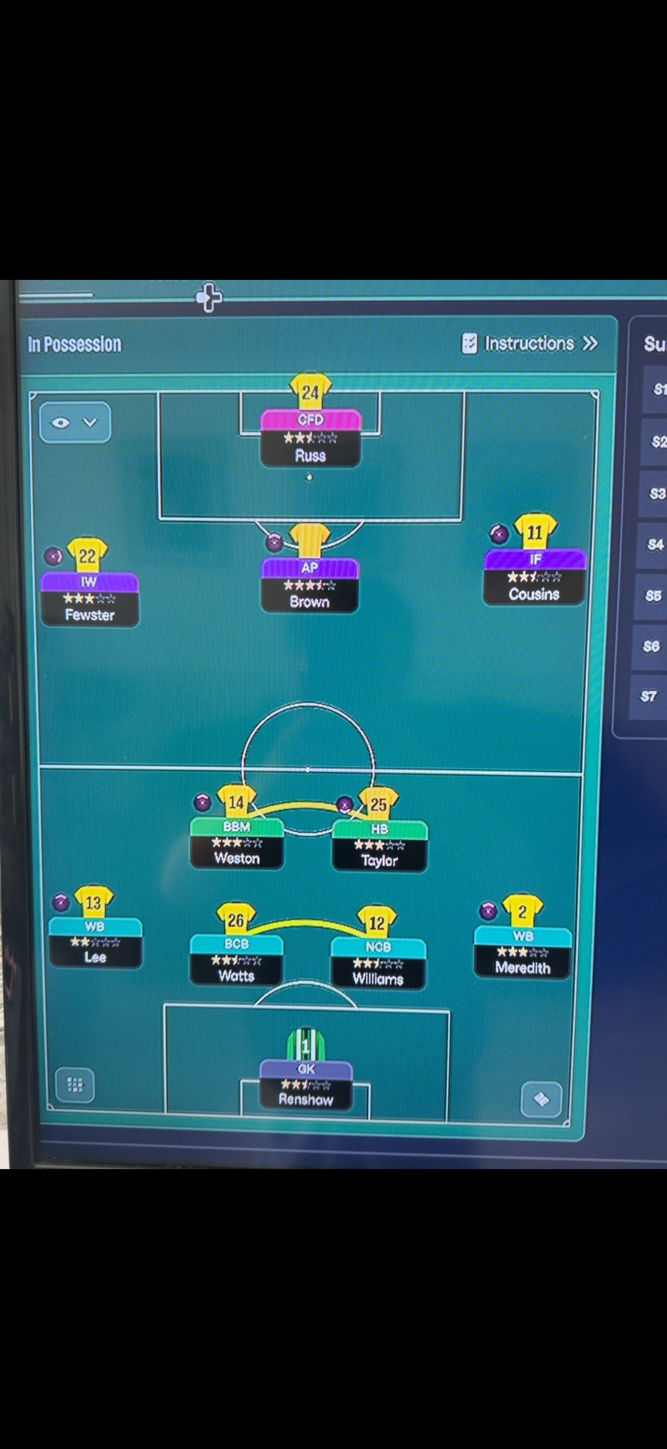 4-2-3-1 tactic screenshot