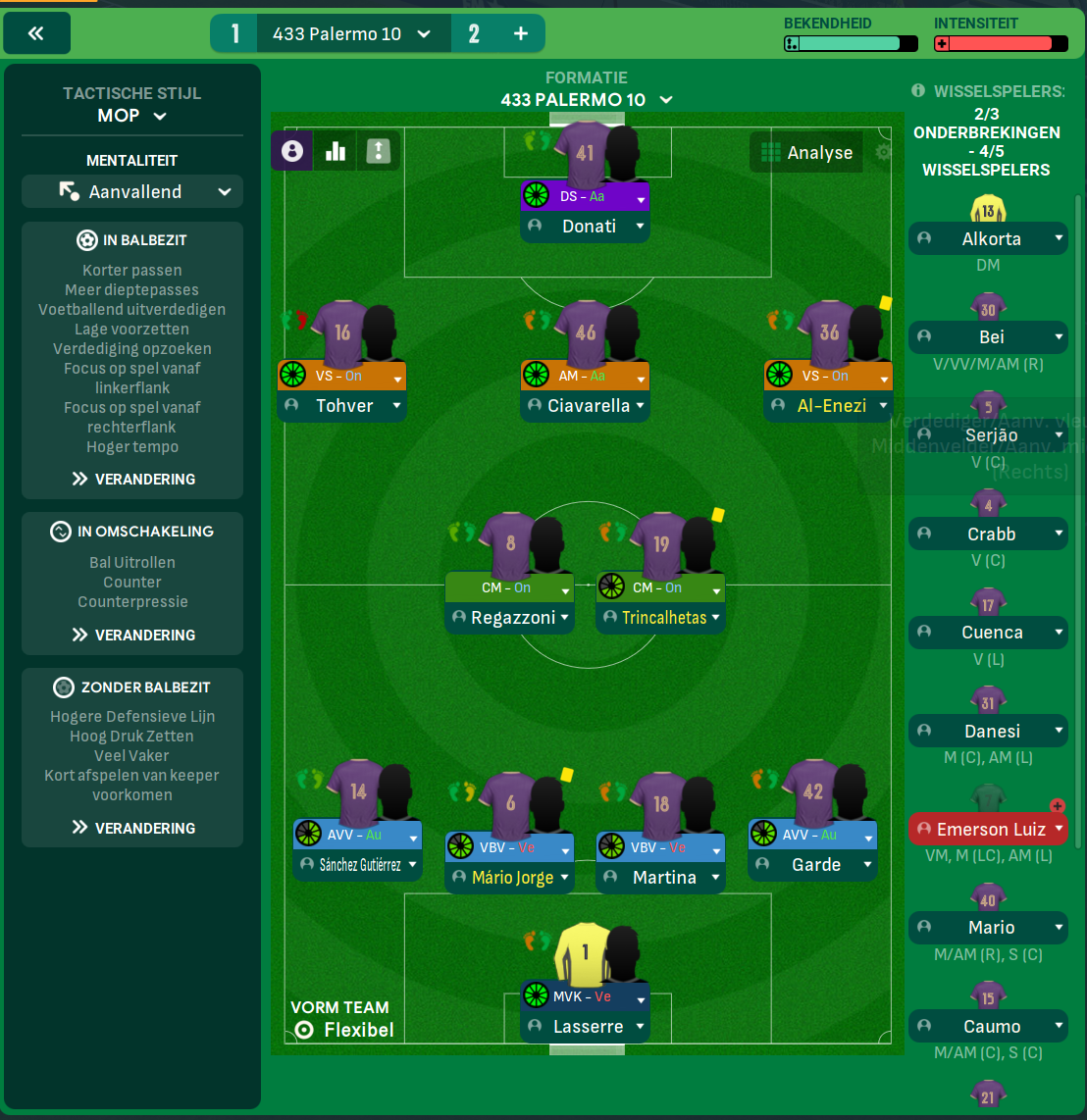 4-3-3 tactic screenshot