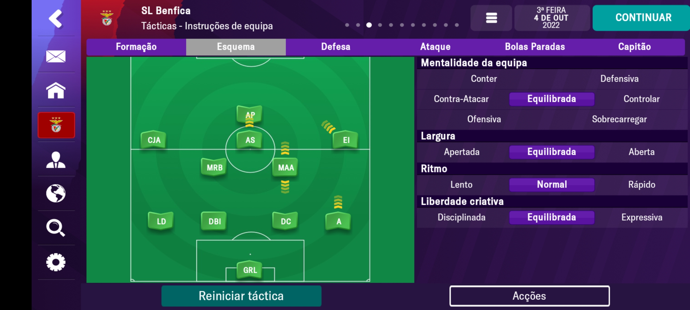 4-2-3-1 Wide tactic screenshot