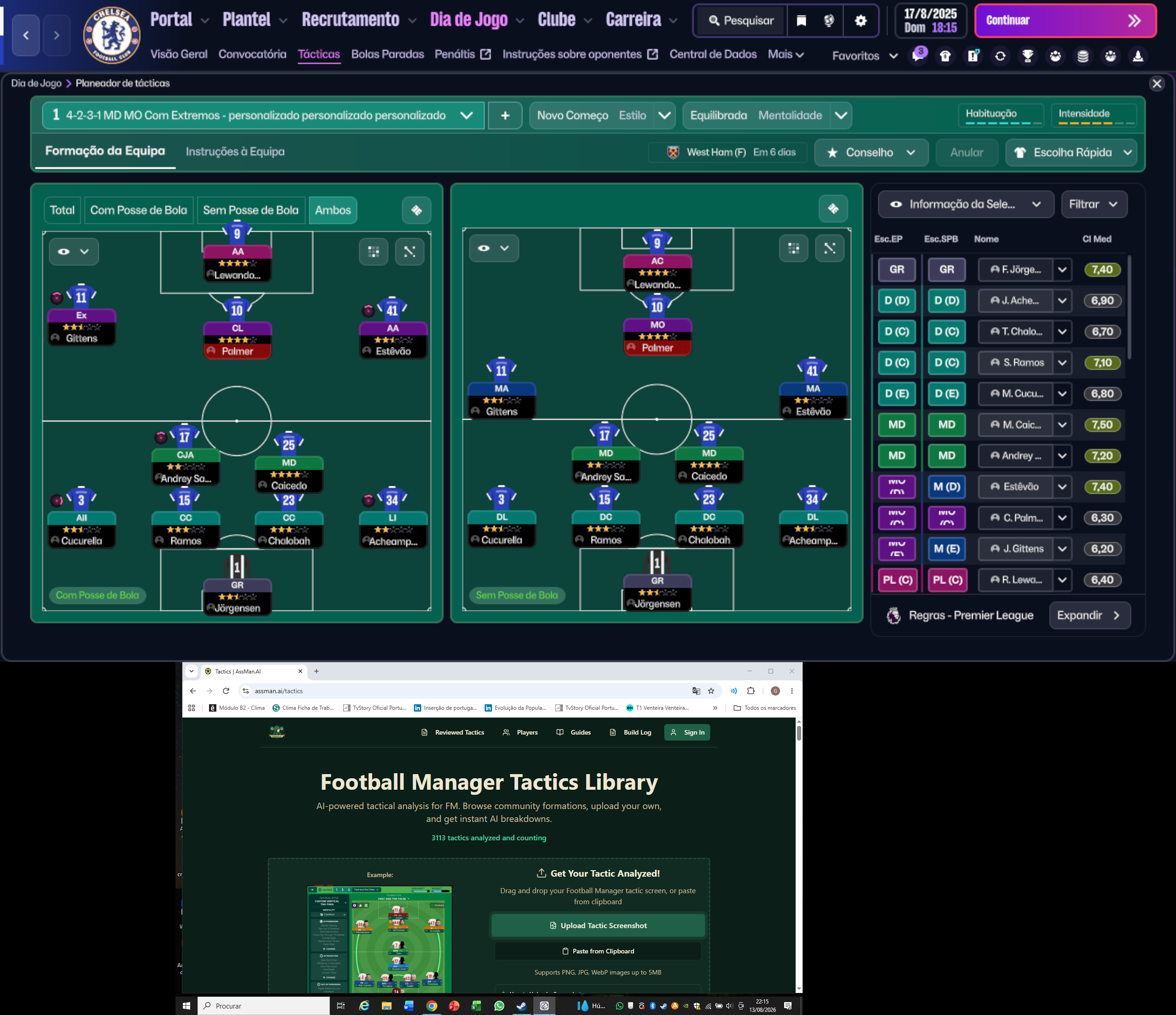 4-2-3-1 Wide tactic screenshot
