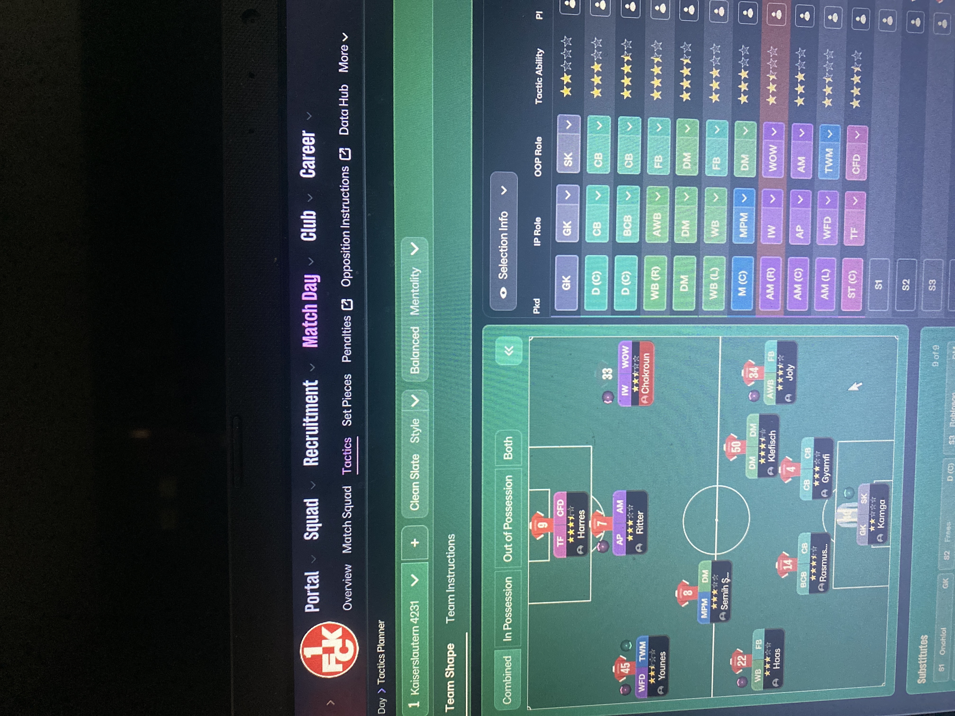 4-2-3-1 tactic screenshot