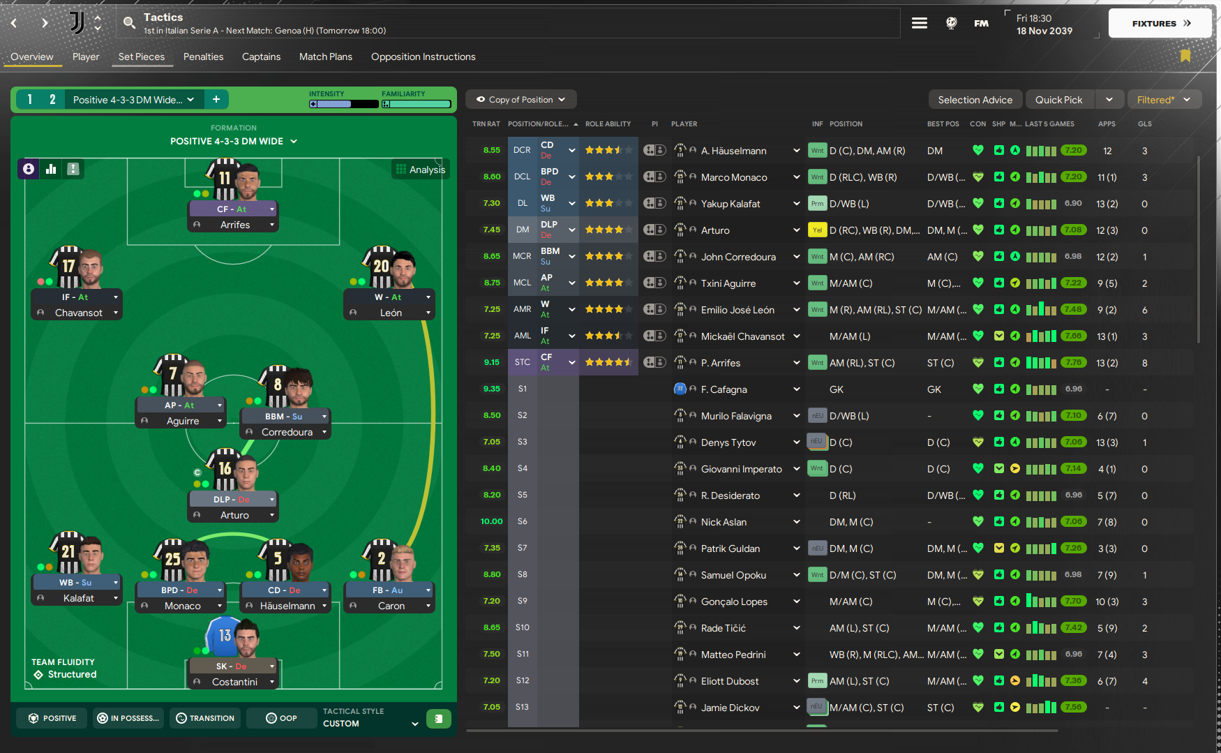4-3-3 DM Wide tactic screenshot