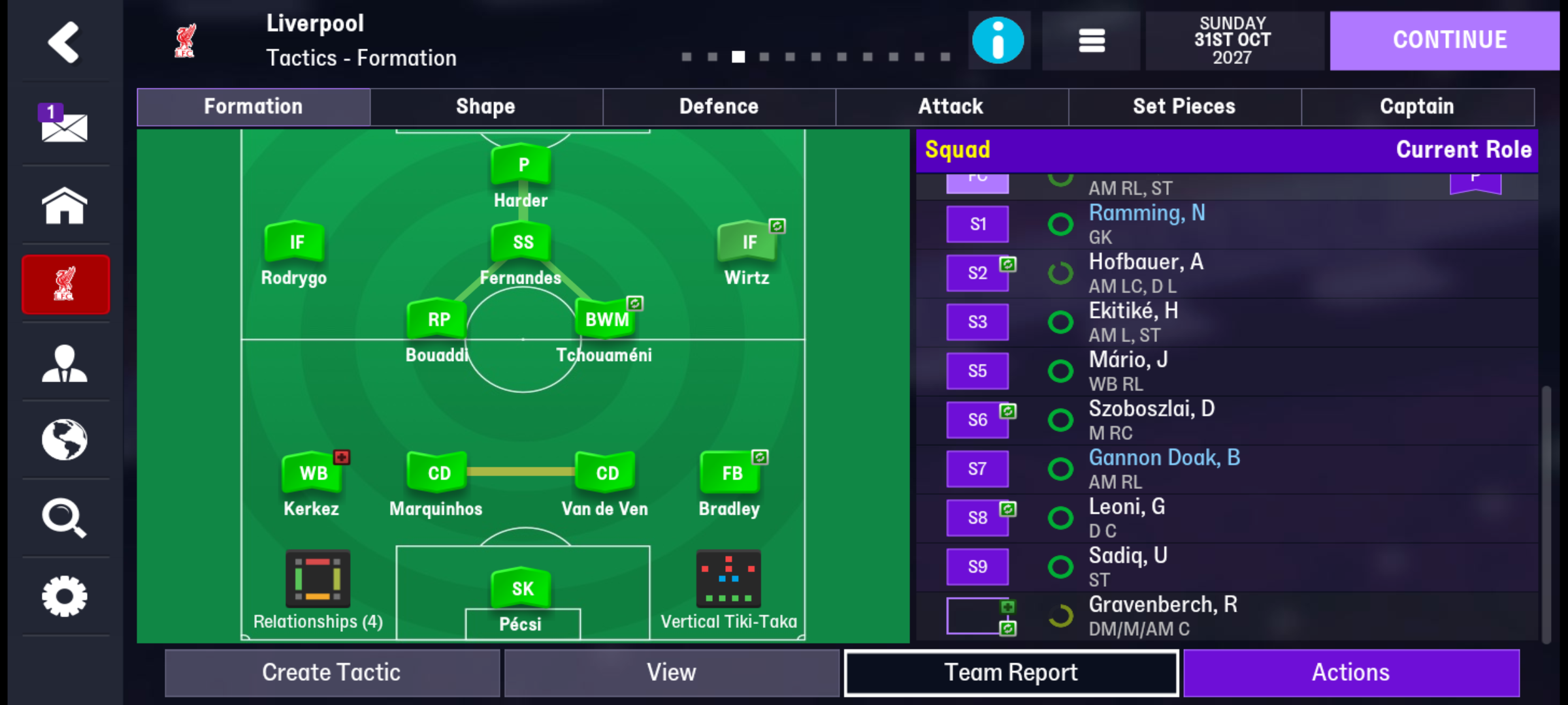 4-2-3-1 Wide tactic