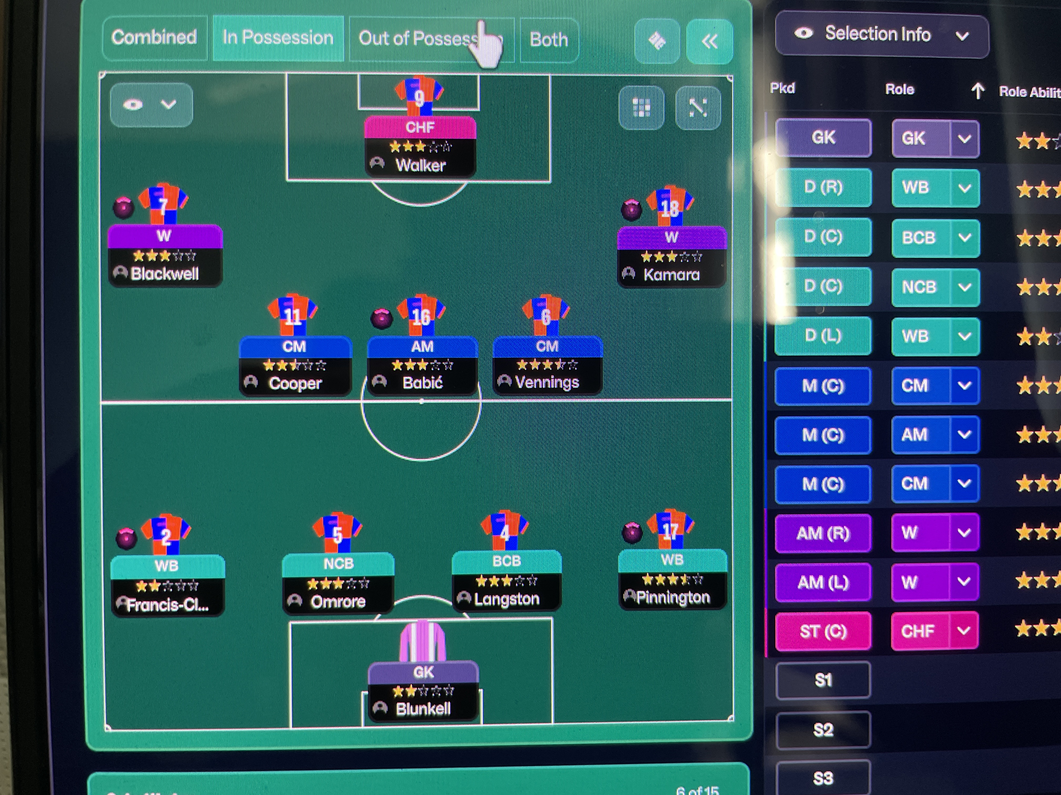 4-2-3-1 Wide tactic screenshot