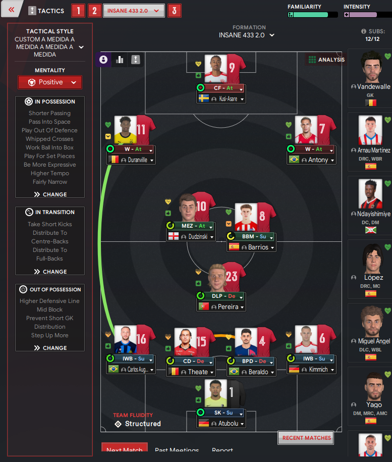 4-3-3 tactic screenshot