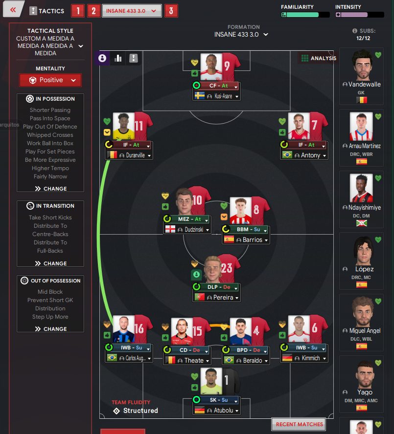 4-3-3 tactic screenshot