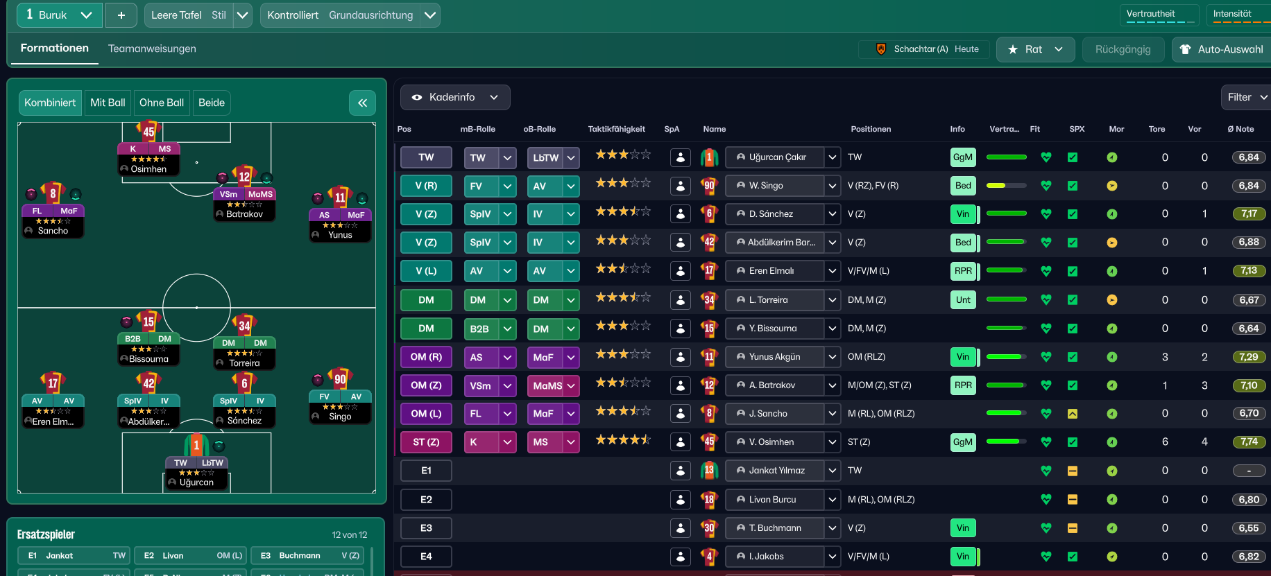 4-2-3-1 Wide tactic screenshot