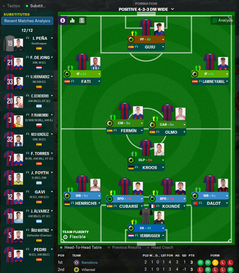 4-3-3 DM Wide tactic screenshot