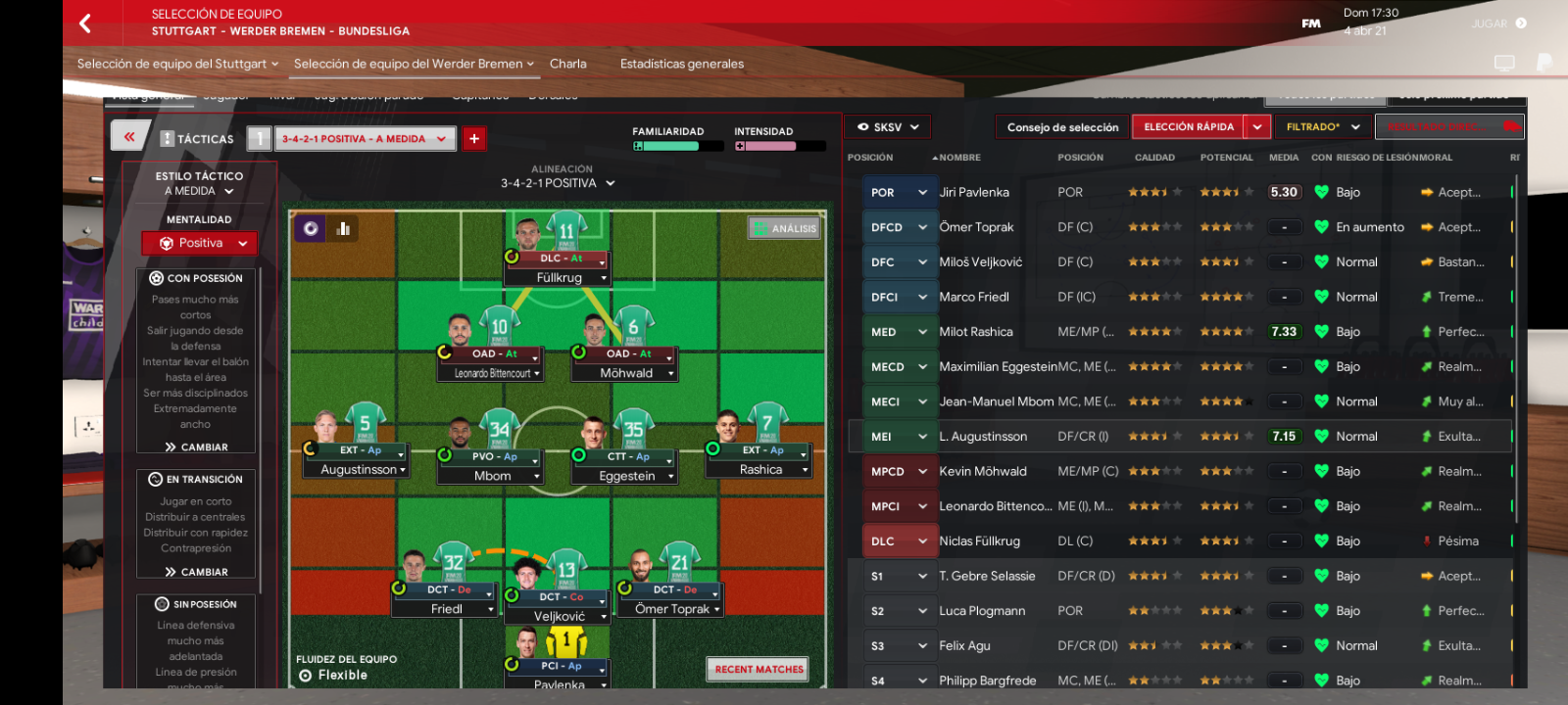 3-4-2-1 tactic