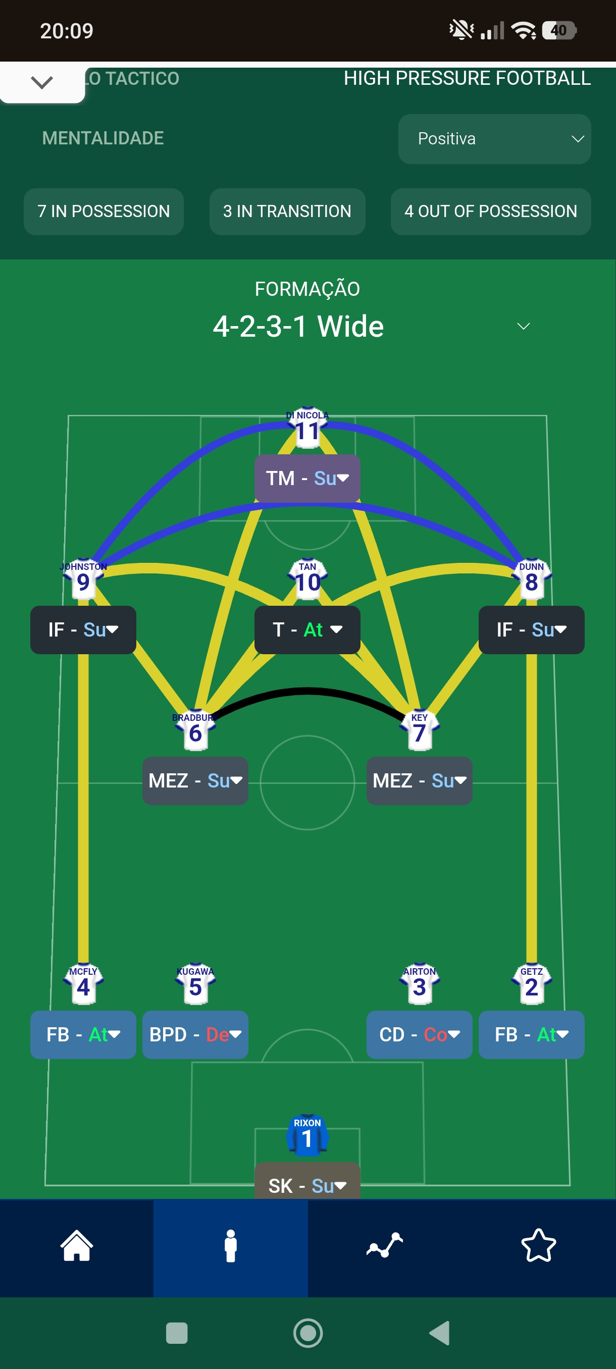 4-2-3-1 Wide tactic screenshot