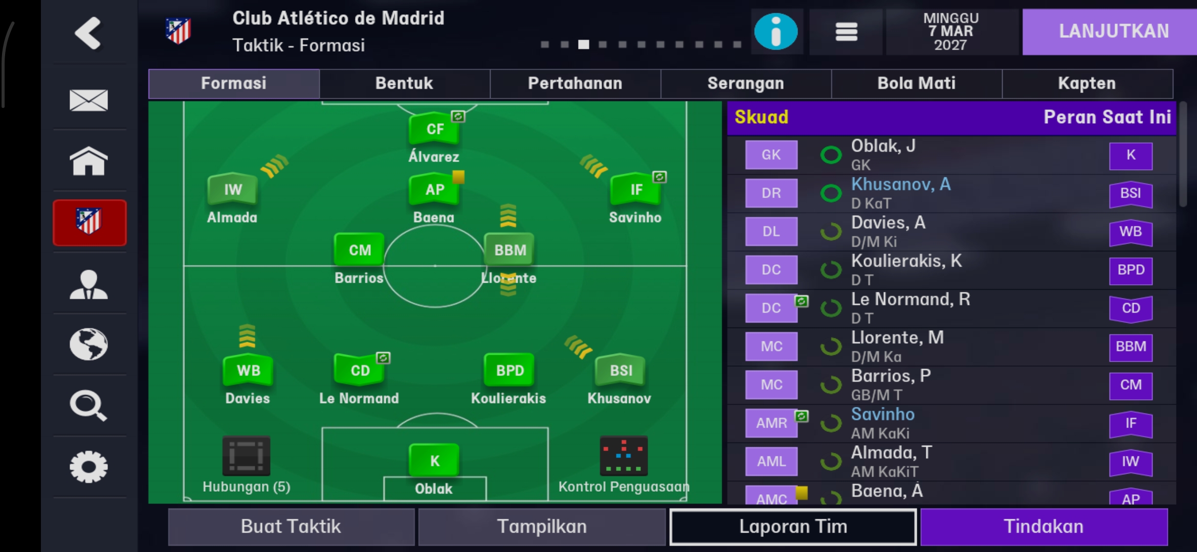 4-3-3 tactic screenshot