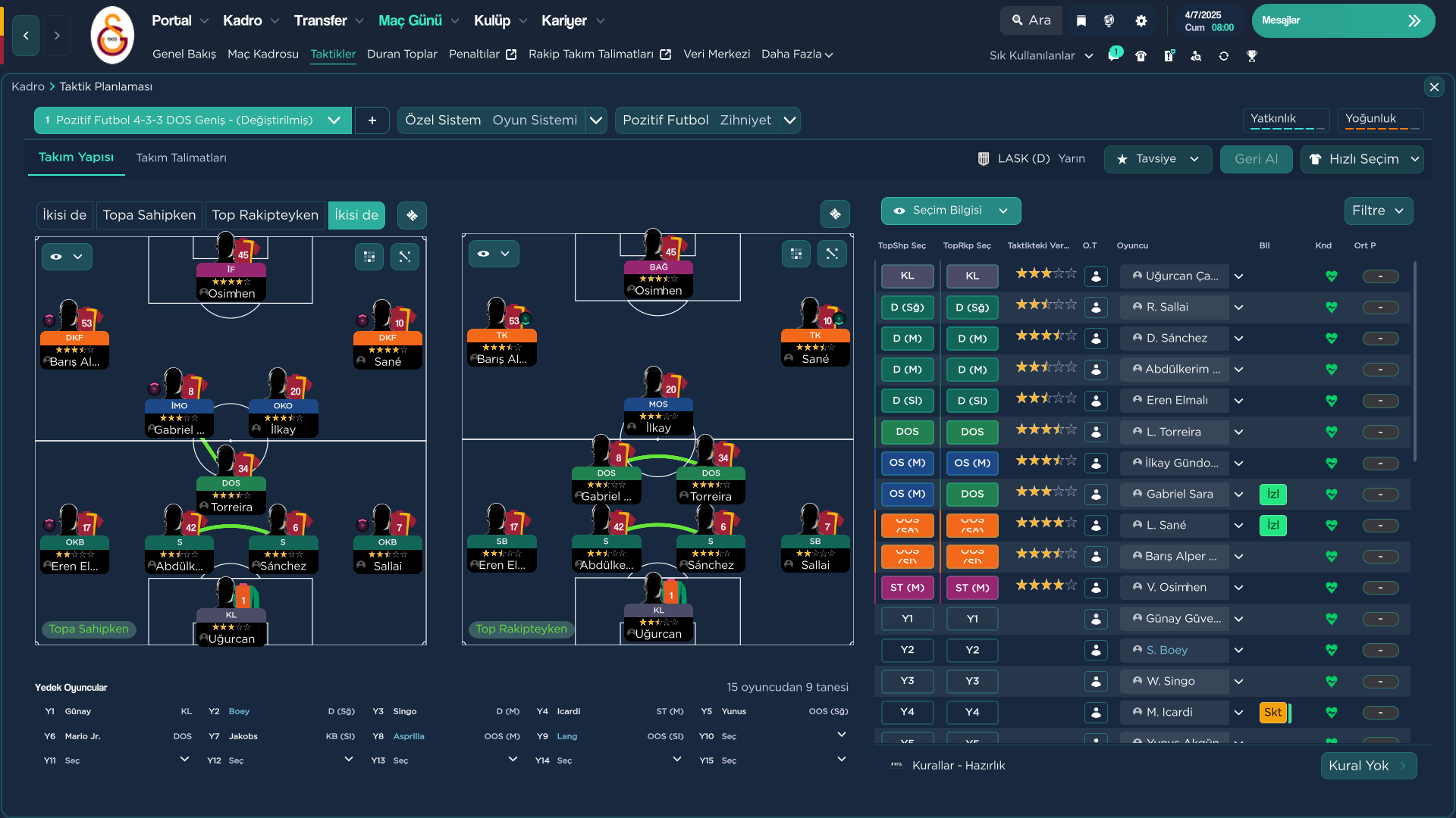 4-3-3 tactic screenshot