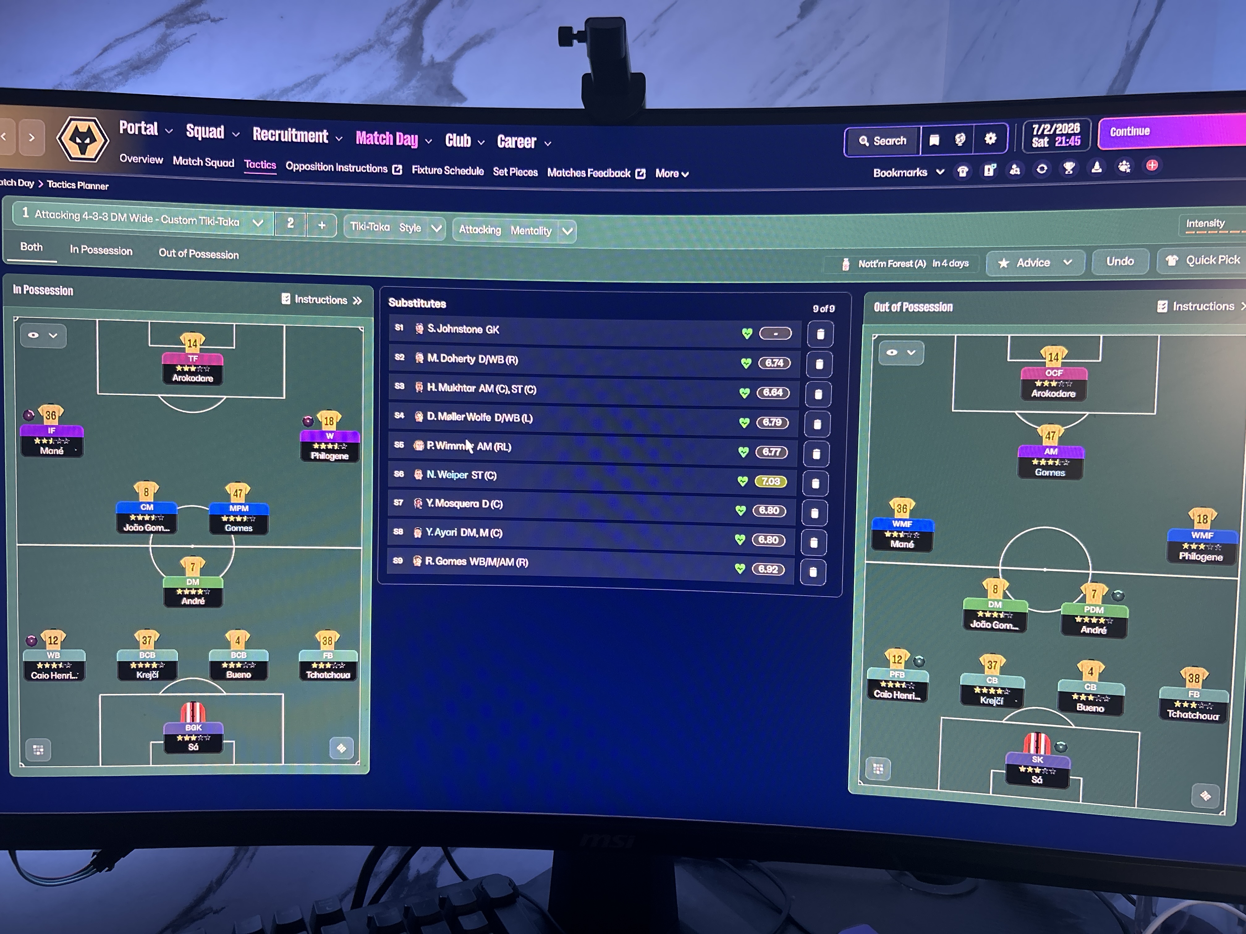4-3-3 DM Wide tactic