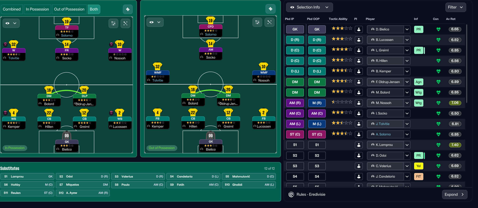 4-3-3 tactic screenshot