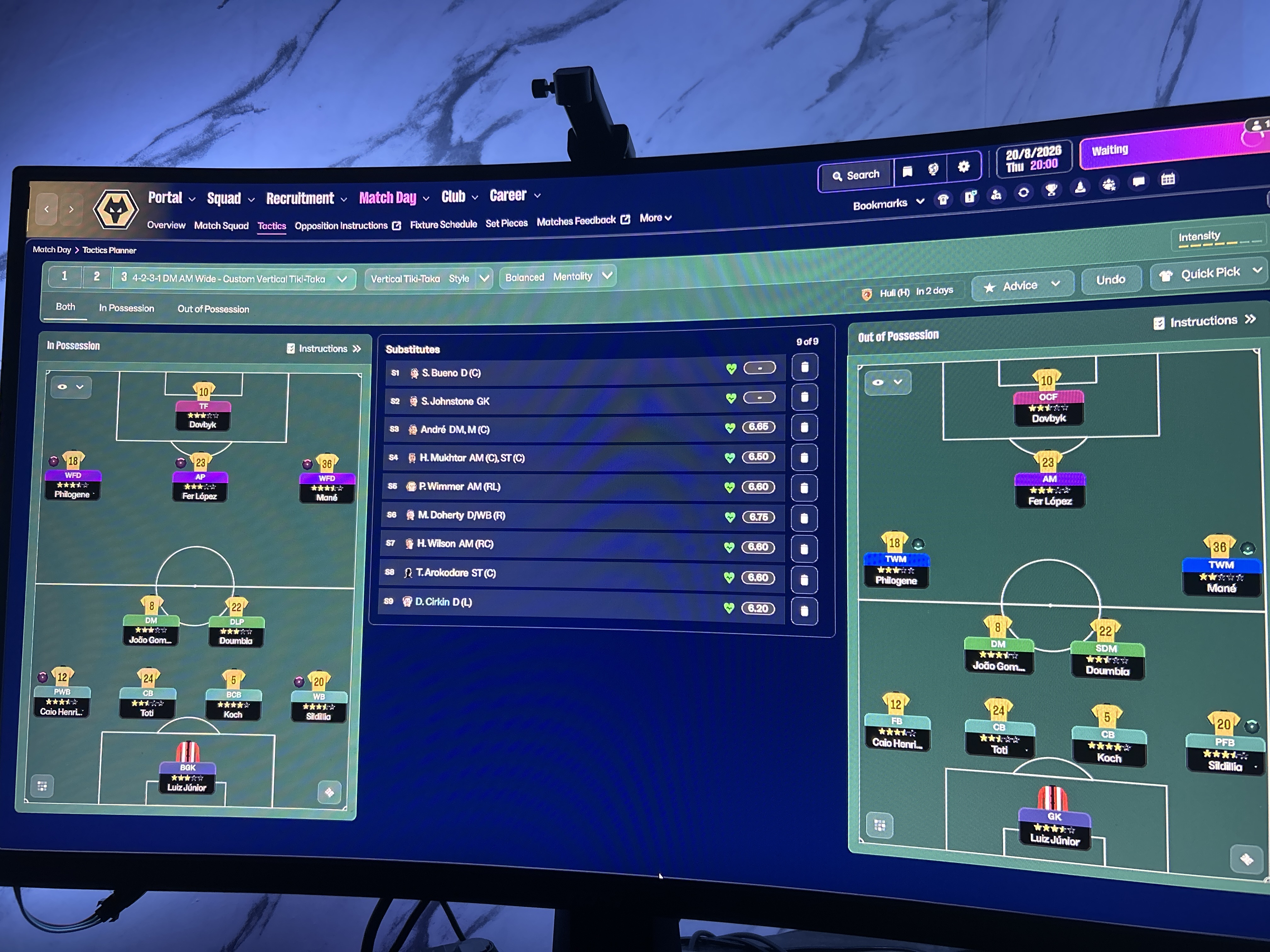 4-2-3-1 Wide tactic