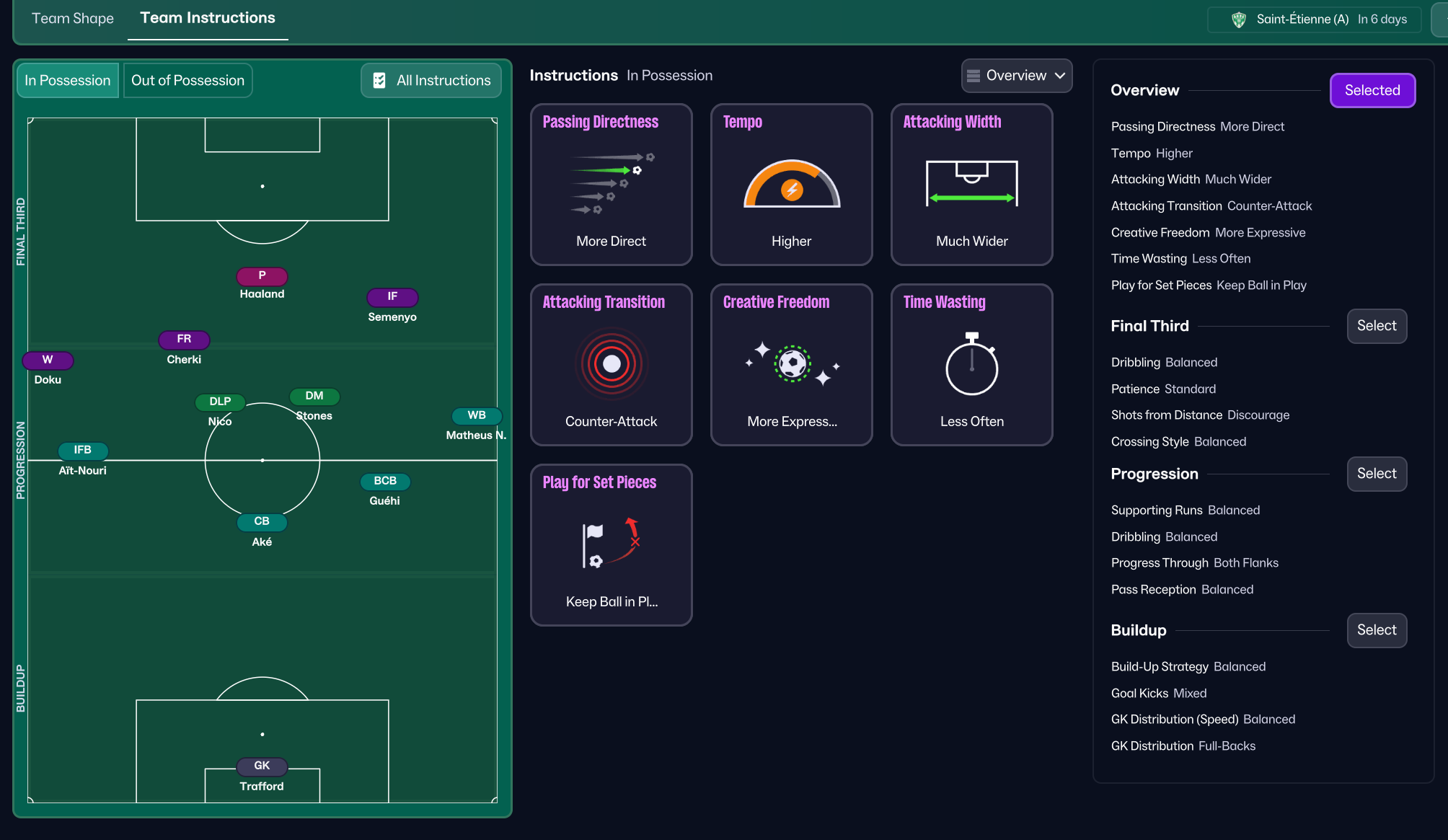 4-3-3 tactic screenshot