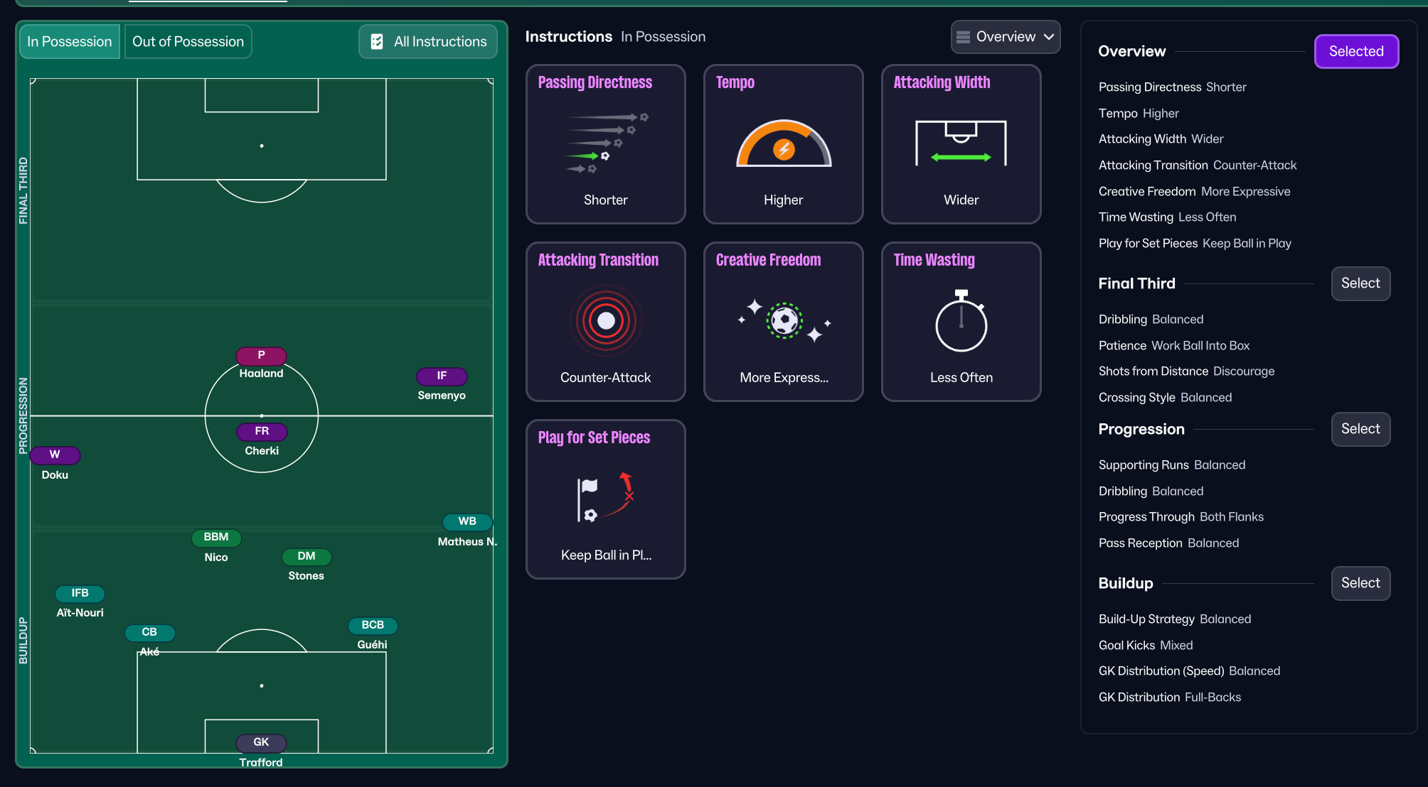 4-3-3 tactic screenshot