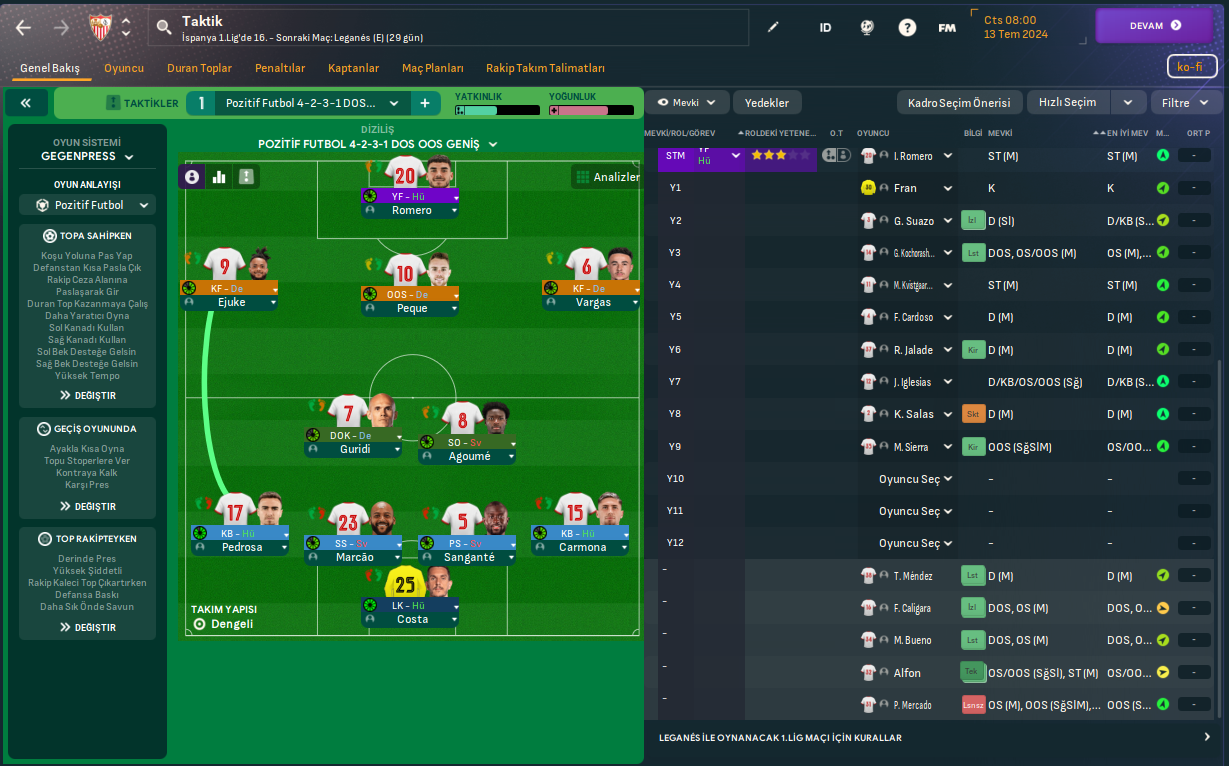 4-2-3-1 Wide tactic screenshot