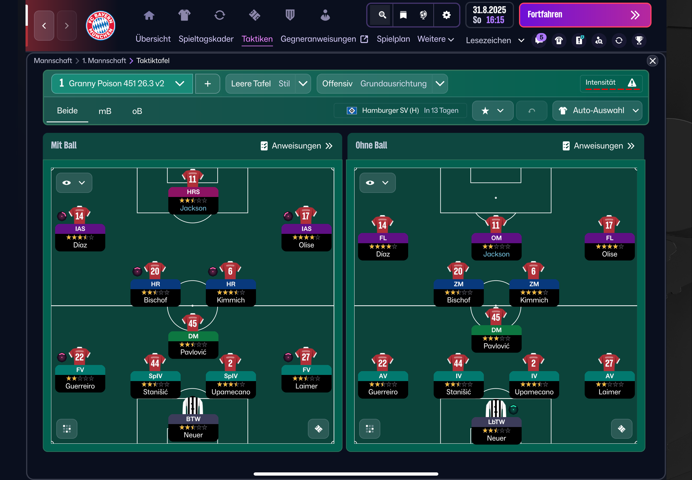 4-2-3-1 Wide tactic screenshot