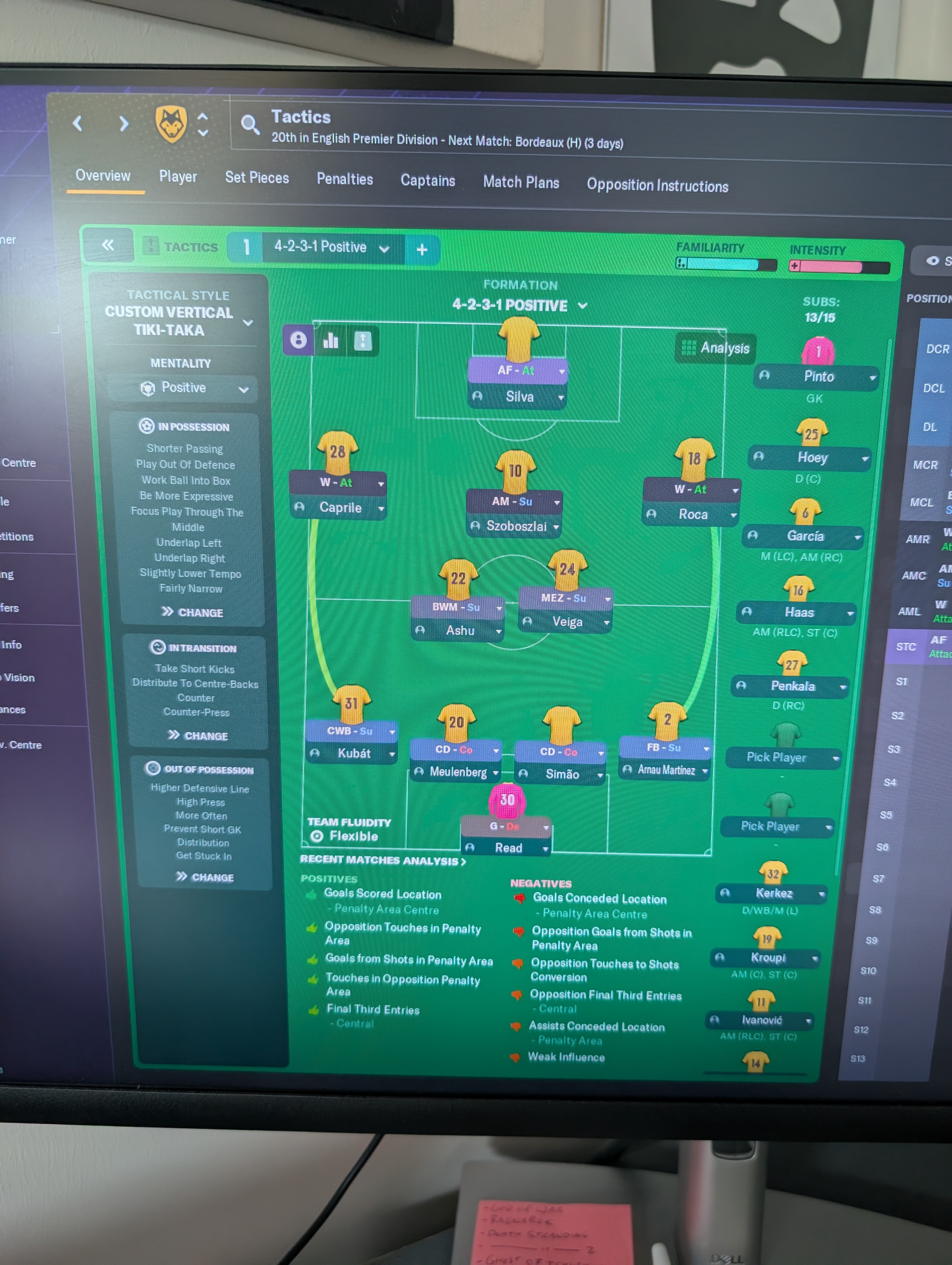 4-2-3-1 Positive tactic screenshot