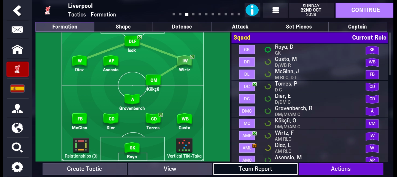 4-2-3-1 Narrow tactic screenshot