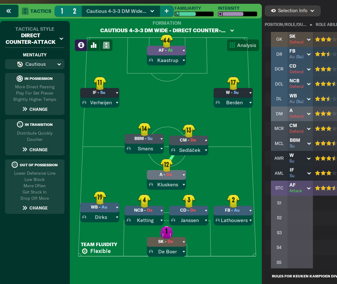 4-3-3 DM Wide tactic screenshot