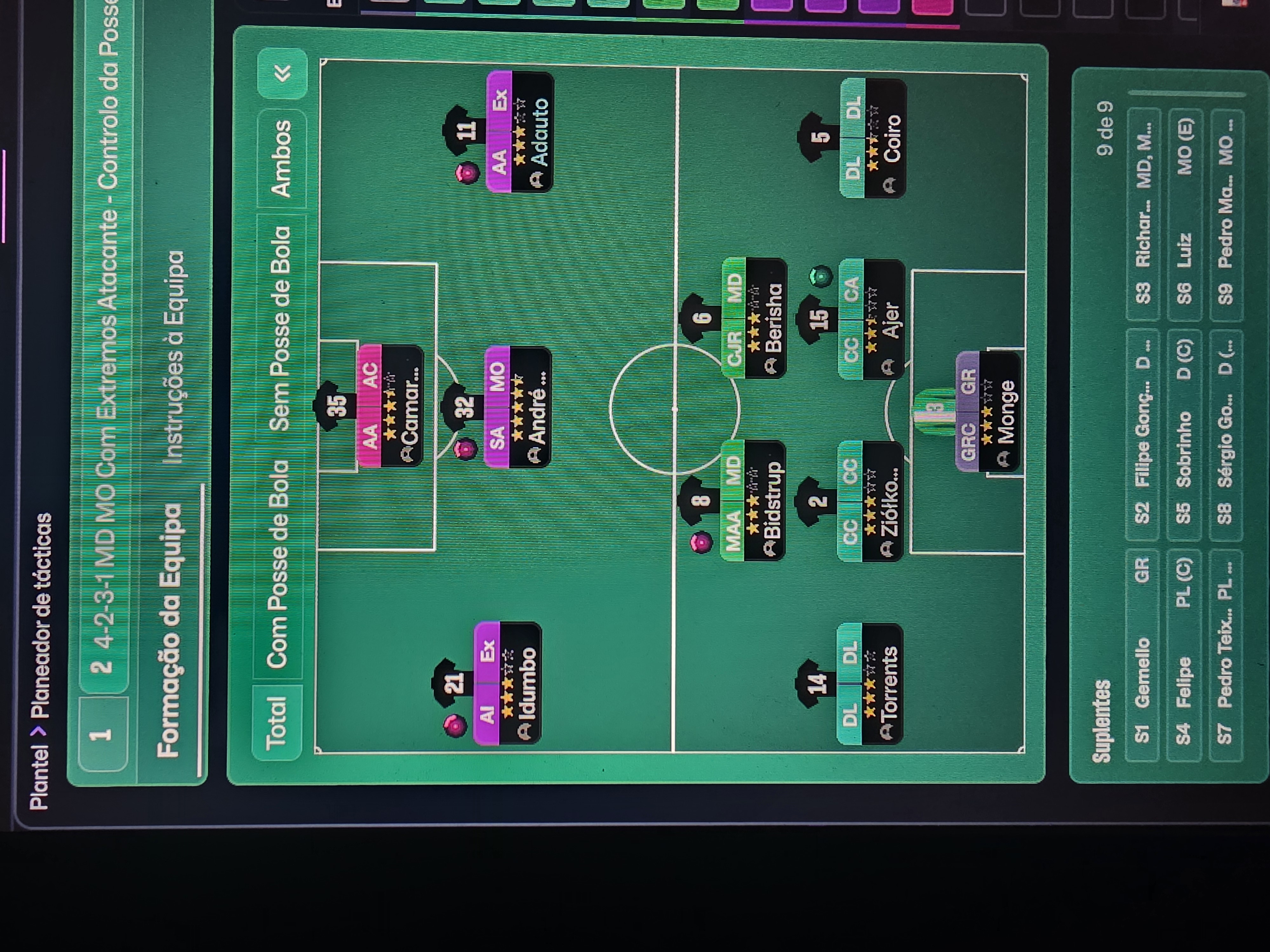 4-2-3-1 tactic