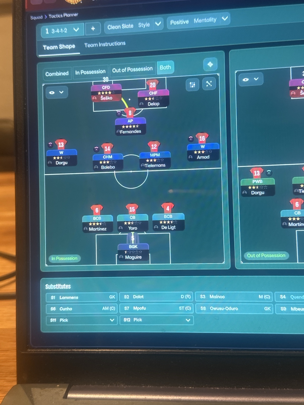 3-4-1-2 tactic