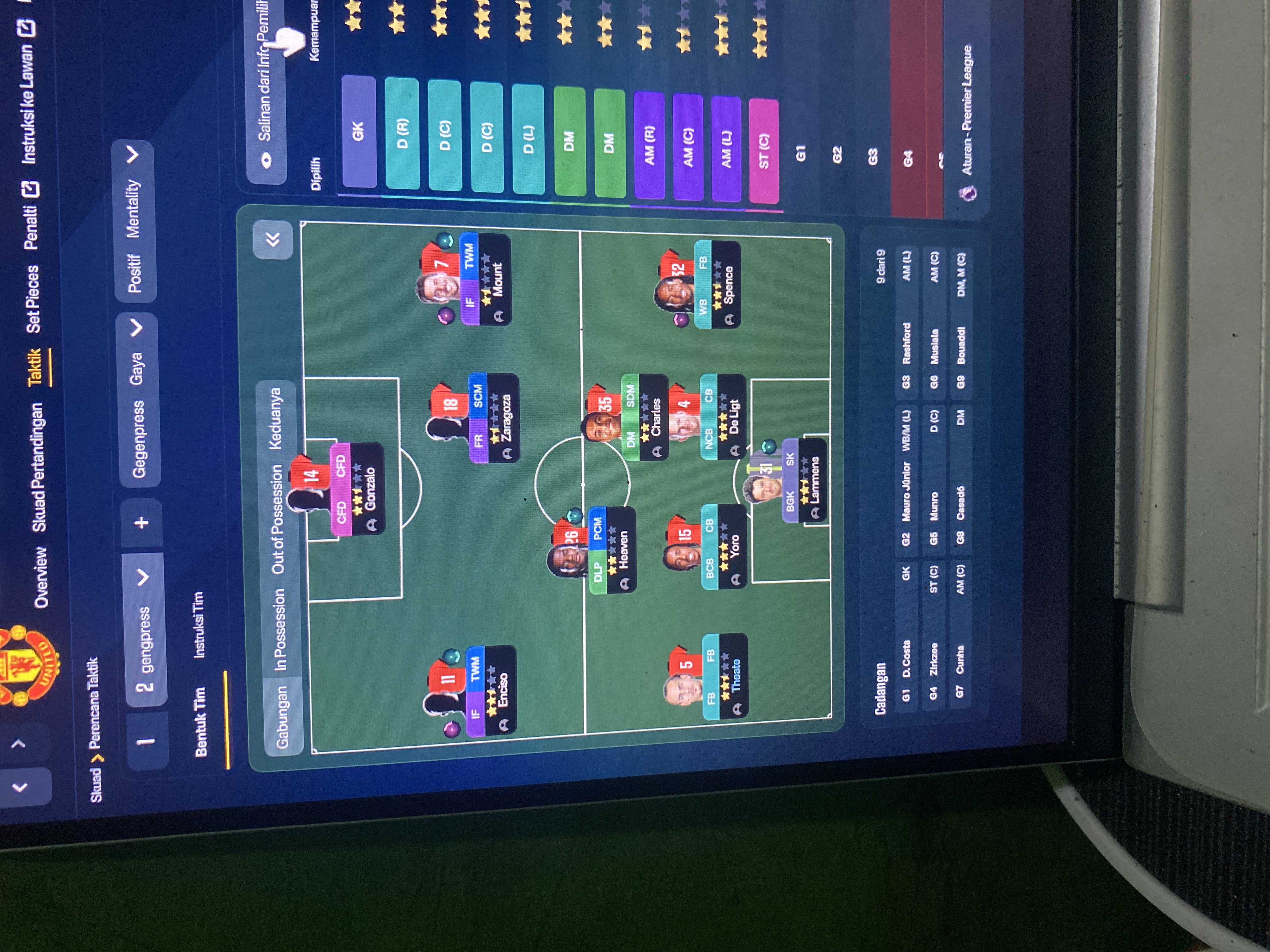 4-2-3-1 Wide tactic screenshot
