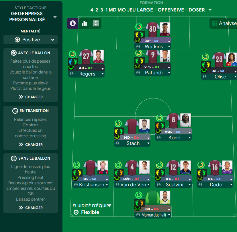 4-2-3-1 Wide tactic screenshot