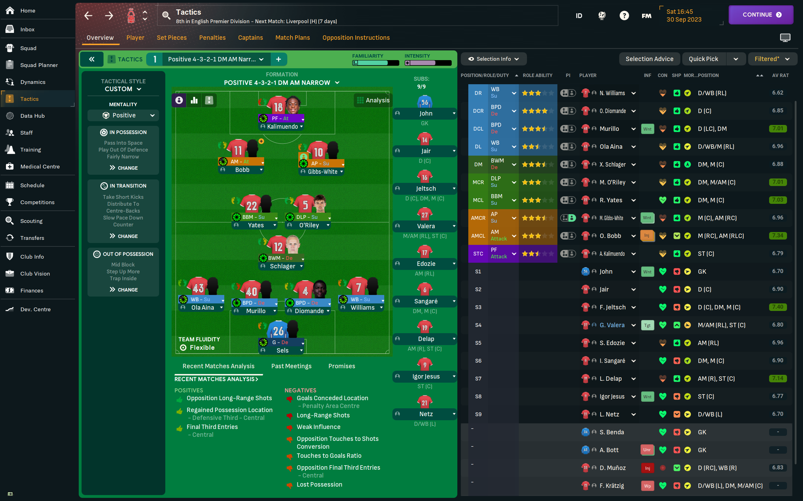 4-3-2-1 DM Narrow tactic screenshot