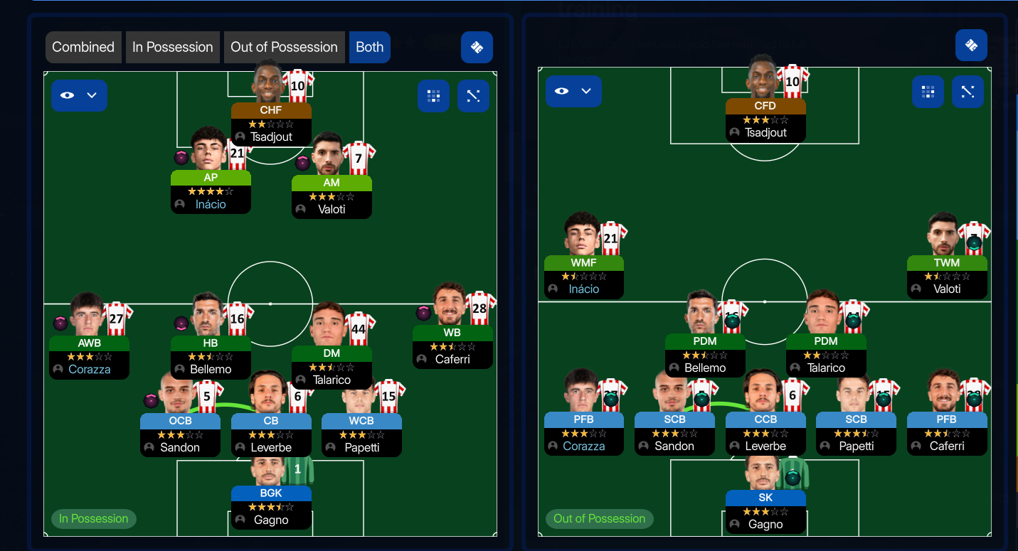4-2-3-1 Wide tactic screenshot