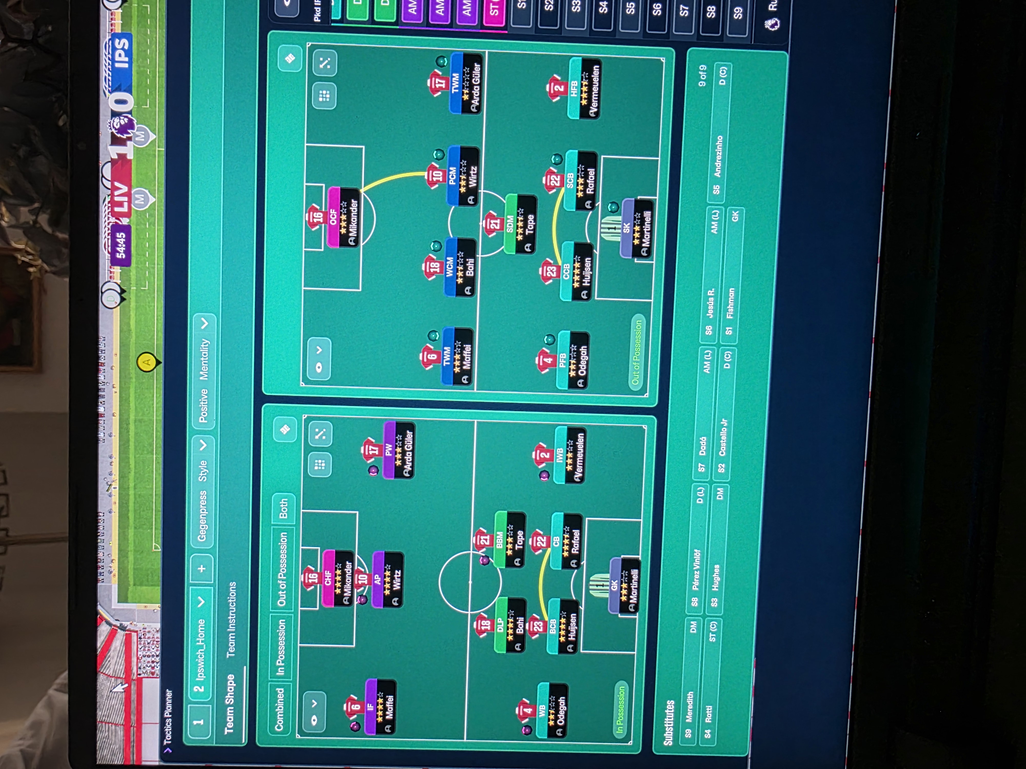 4-2-3-1 Wide tactic screenshot