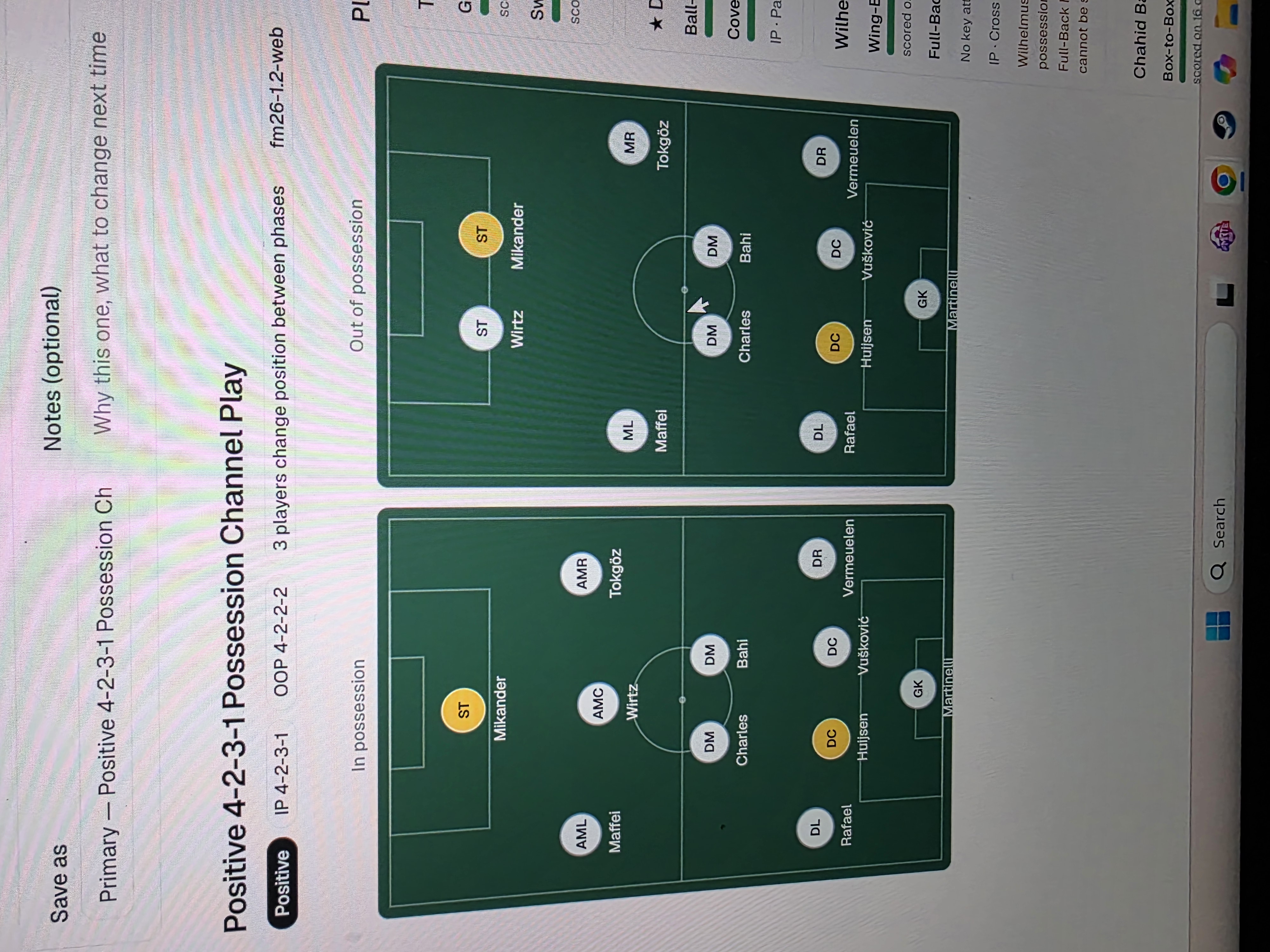 4-2-3-1 tactic