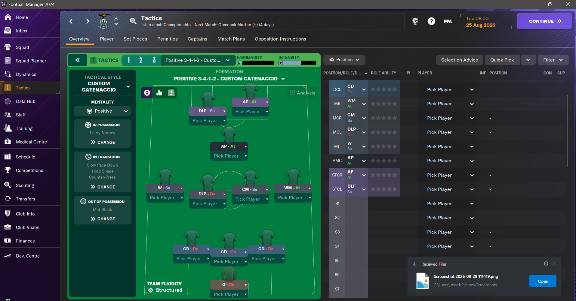 3-4-1-2 tactic screenshot