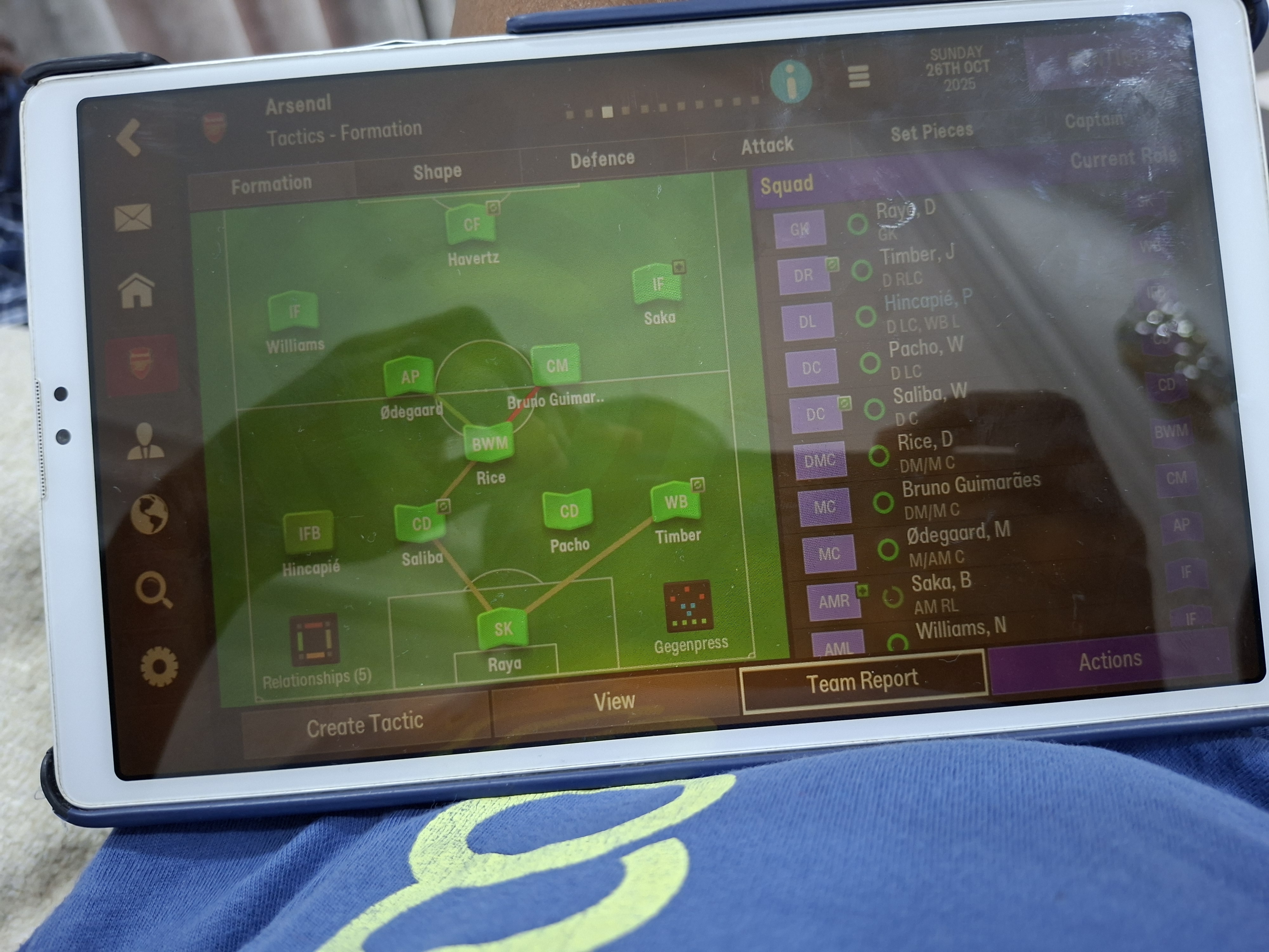 4-2-3-1 Wide tactic screenshot