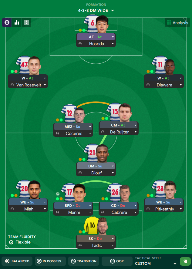 4-3-3 DM Wide tactic screenshot