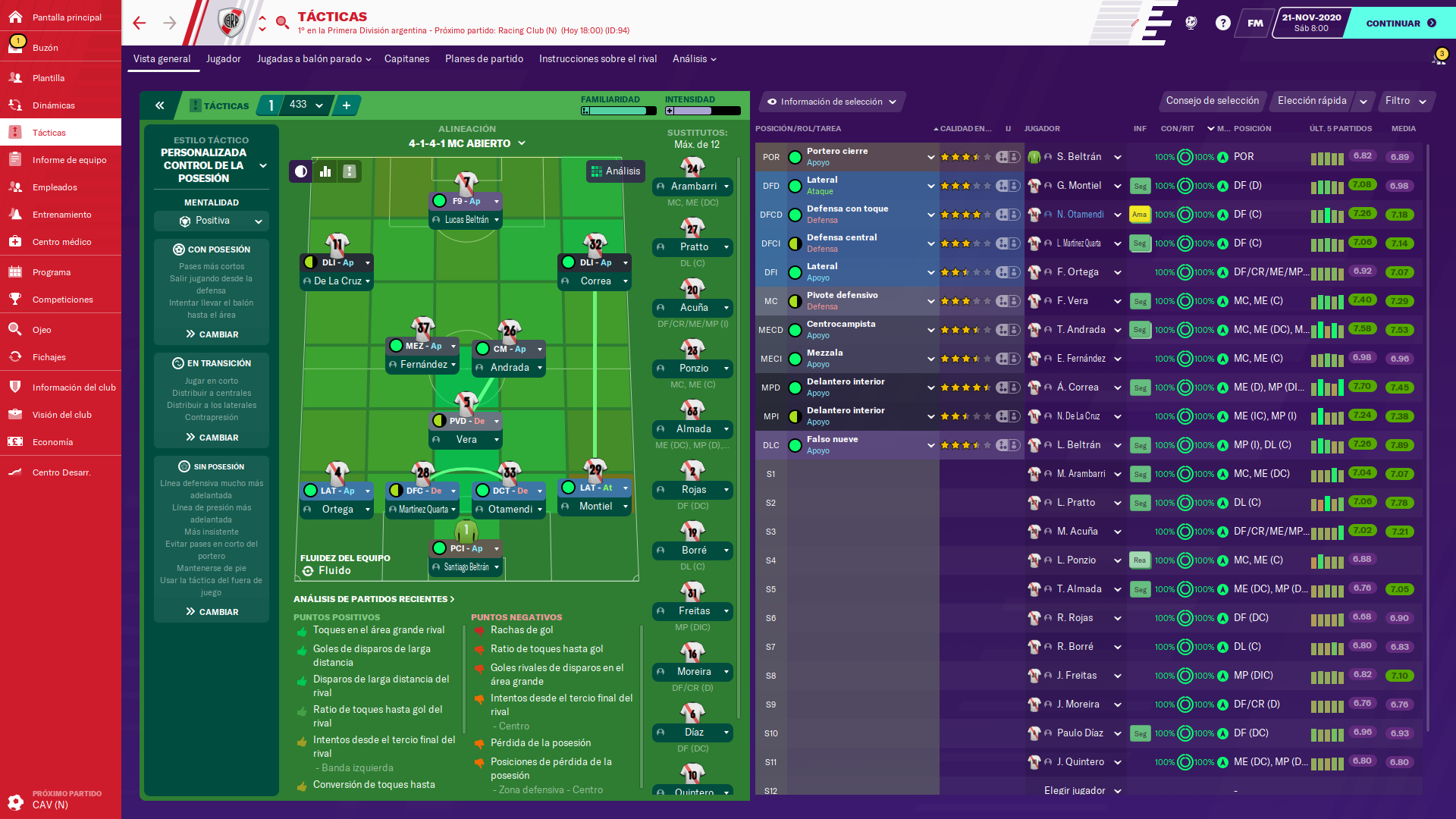 4-1-4-1 tactic screenshot