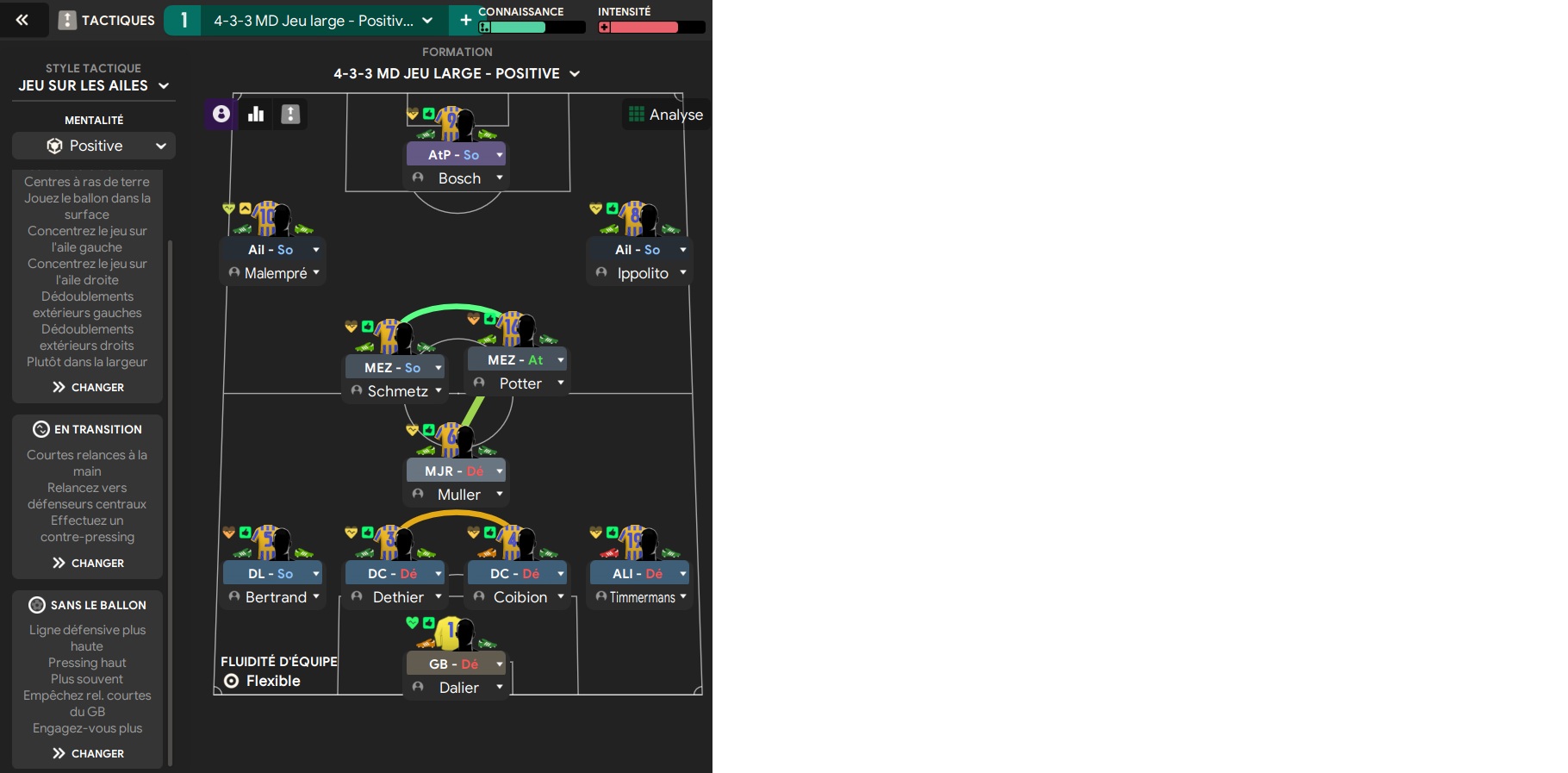 4-3-3 MD tactic screenshot